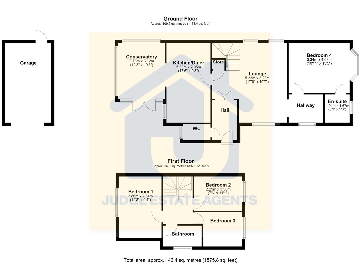 11, Watts Close, Leicester floorplan