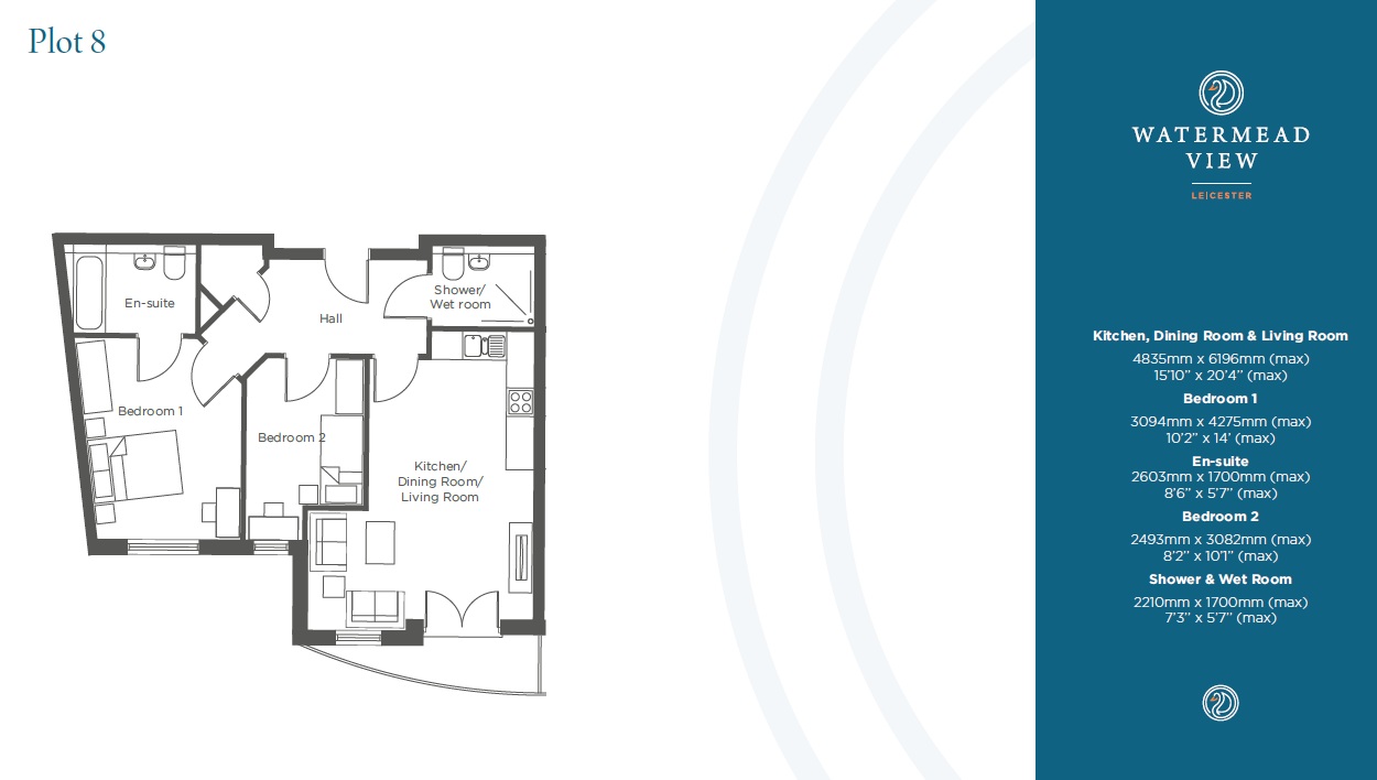 Plot 8, Watermead View, 512, Melton Road, Leicester floorplan