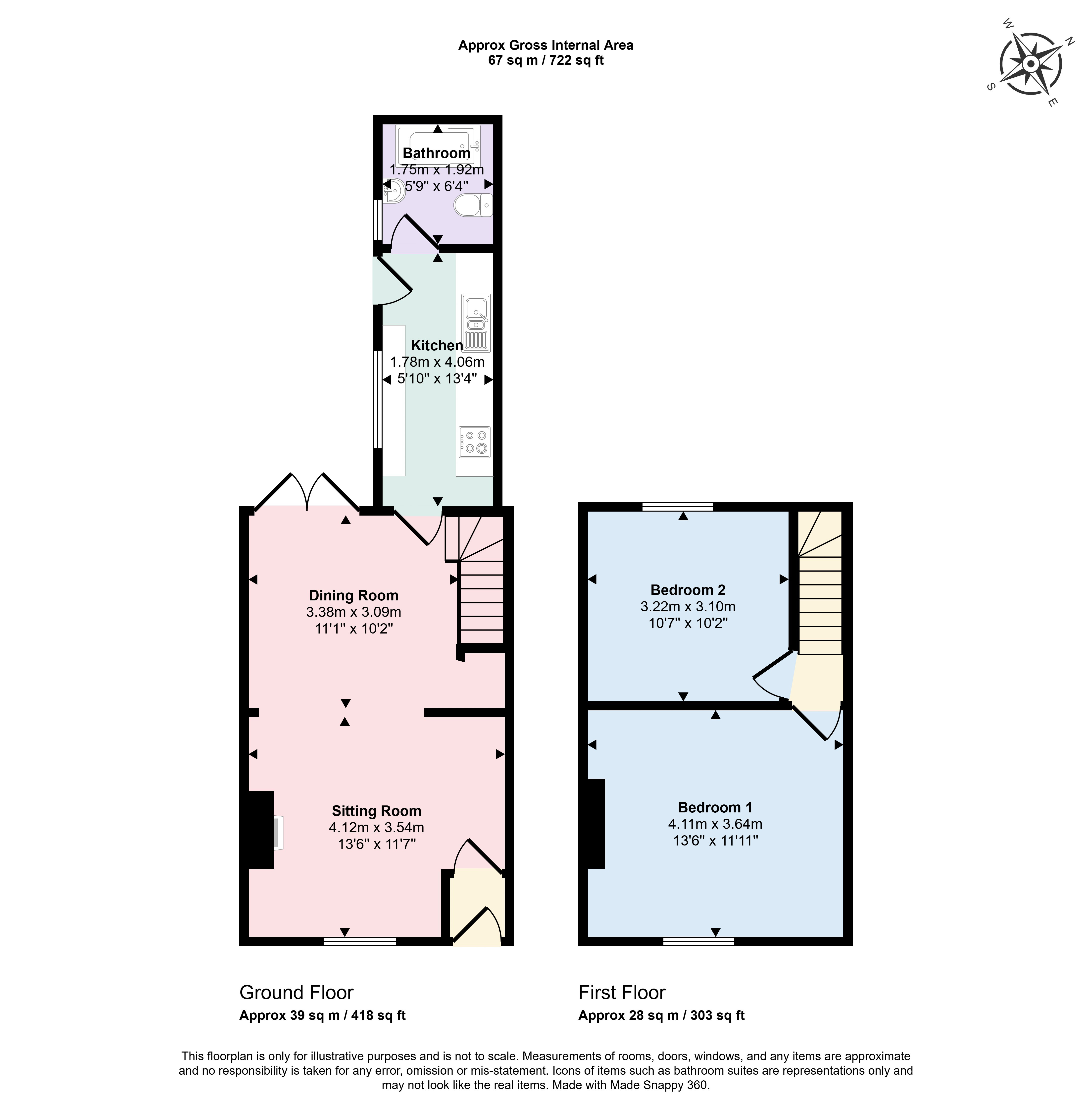 7, Brougham Hayes, Bath floorplan