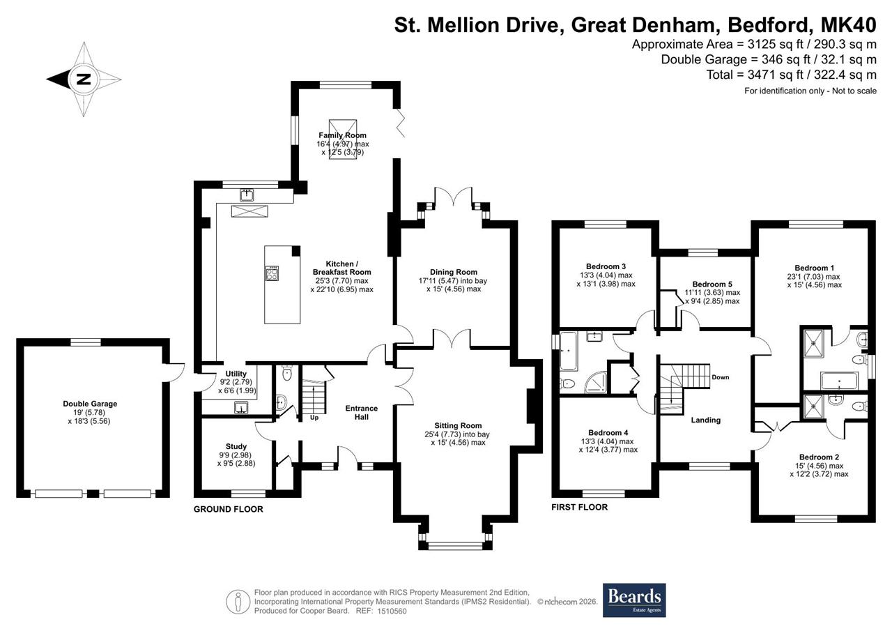 21, St Mellion Drive, Great Denham floorplan