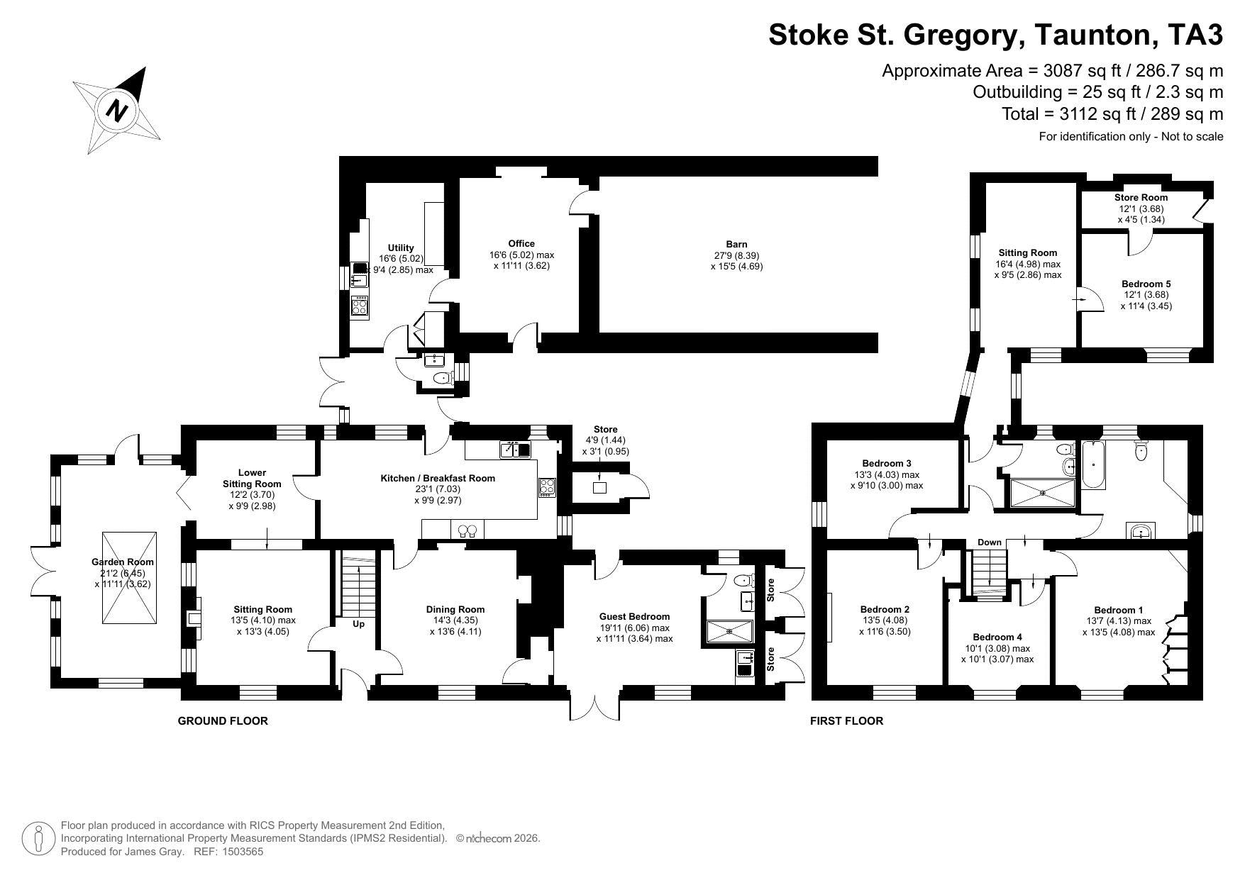 Ashgrove, Meare Green, Taunton floorplan