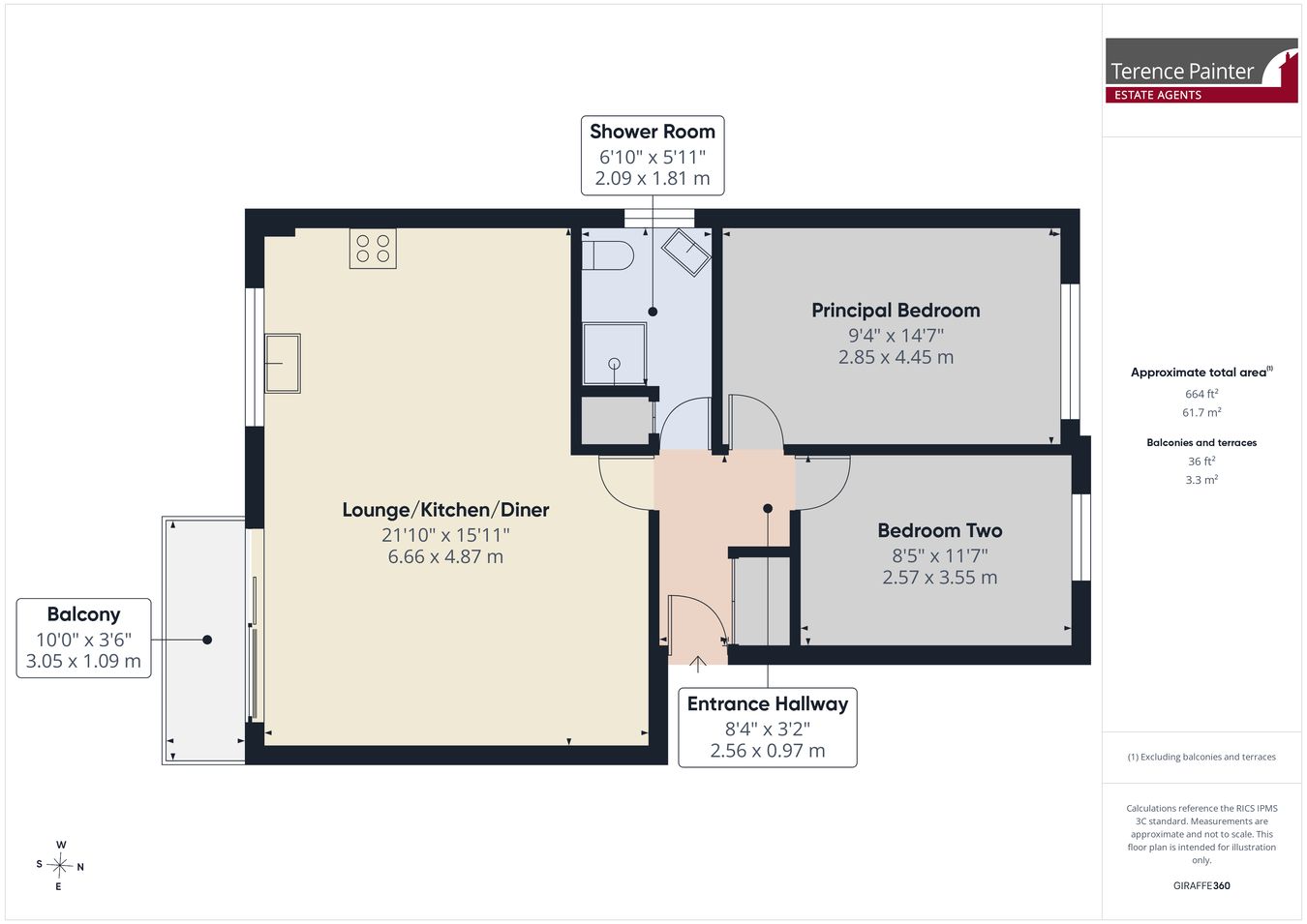 Flat 4, 3 Steven Court  Pegwell Road, Ramsgate floorplan