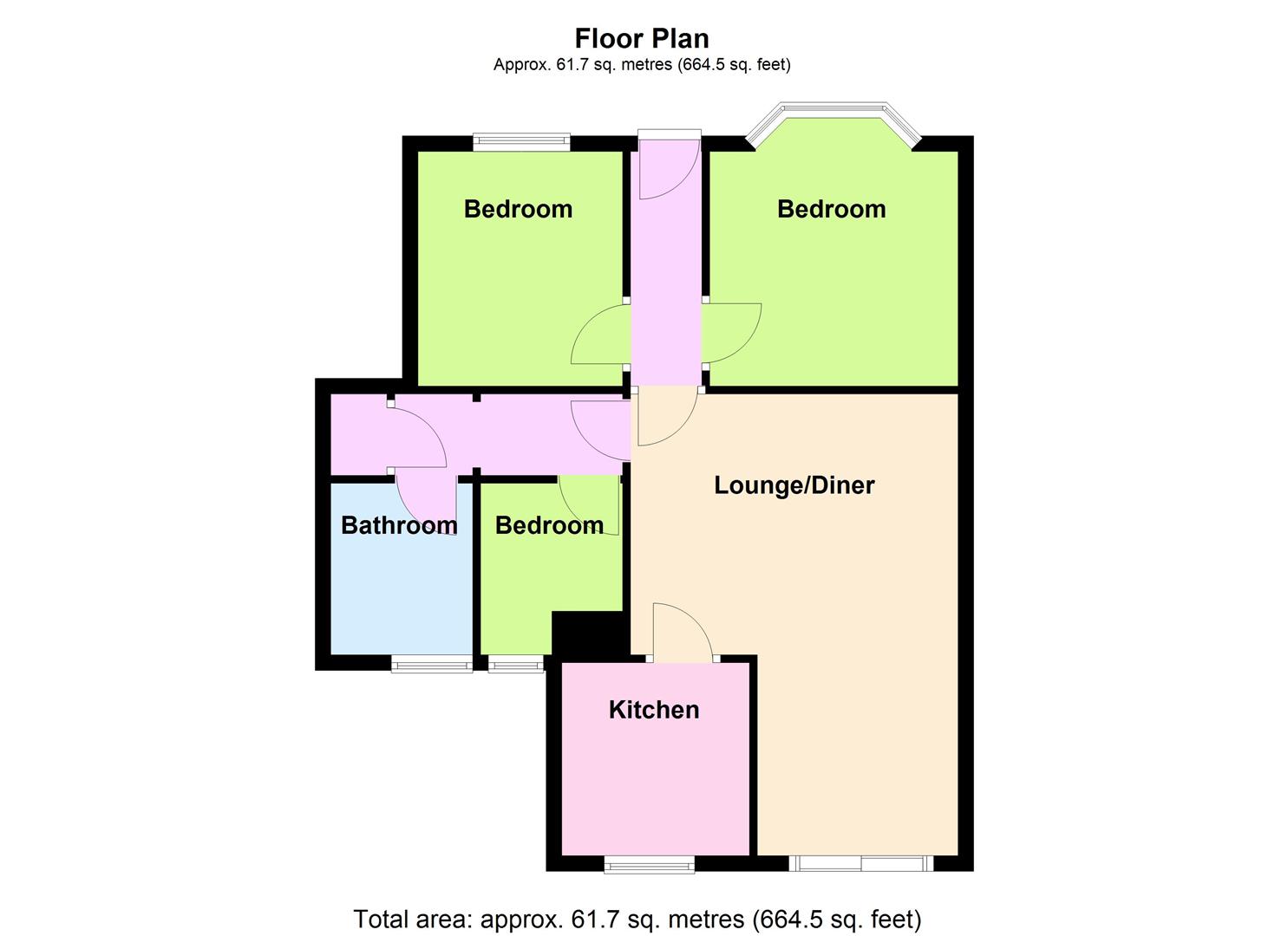 1, Centrecourt Close, Worthing floorplan