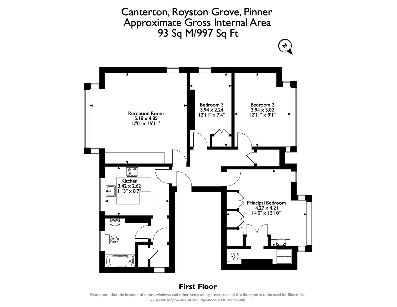 2, Flat  Canterton, Pinner floorplan