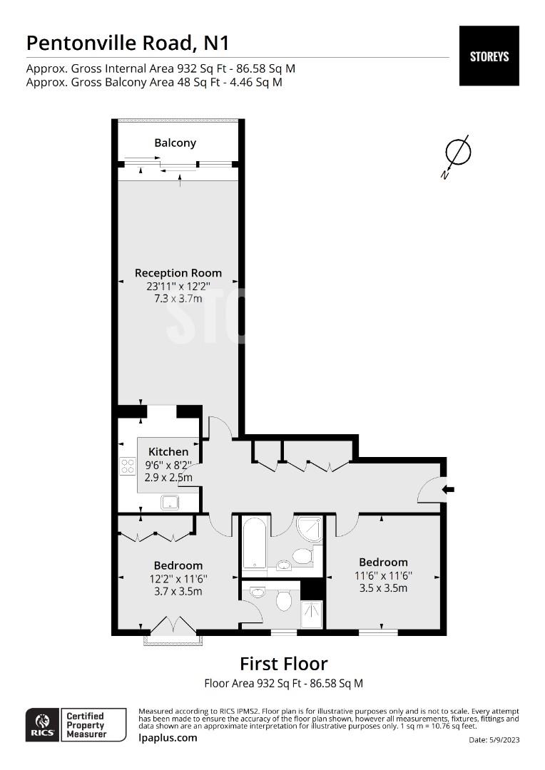 Flat 31 Claremont Heights, 70, Pentonville Road, London floorplan