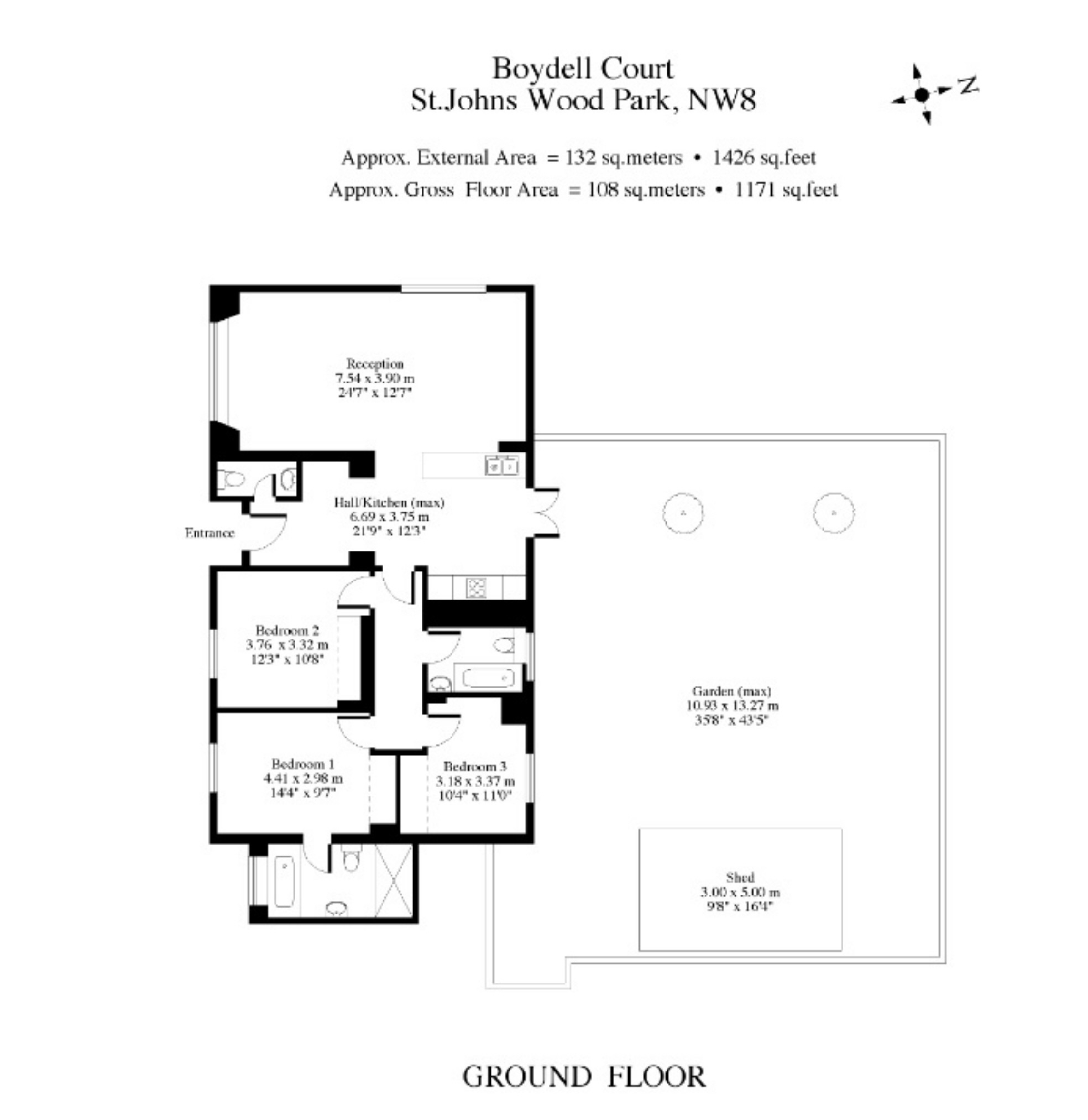 3 Bedrooms Flat to rent in St Johns Wood Park, St Johns Wood, London NW8