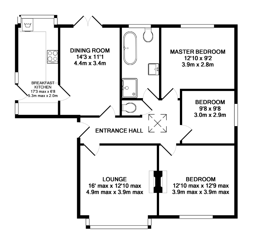 3 Bedrooms Bungalow for sale in Combs Road, Chapel-En-Le-Frith, High Peak SK23
