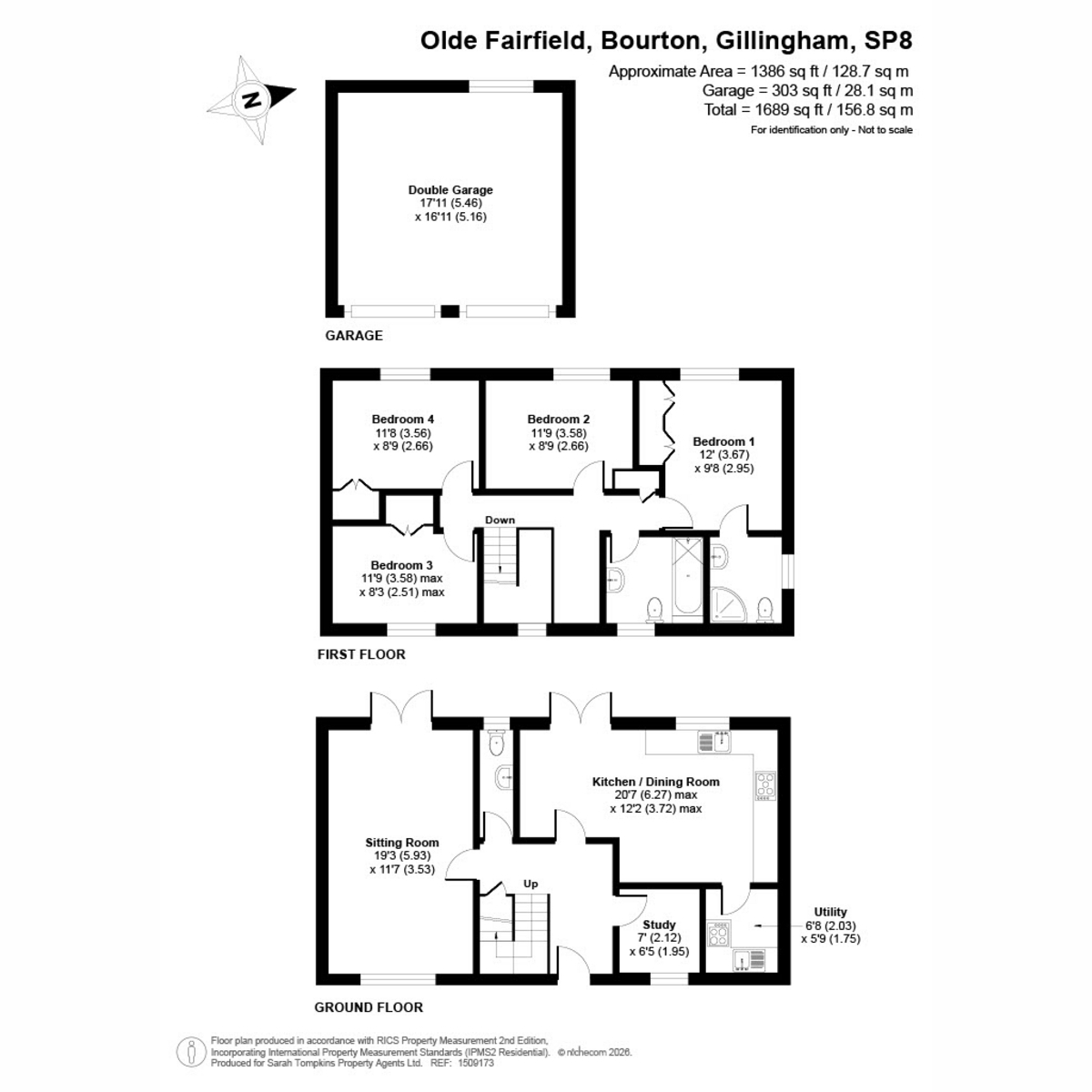 Flat Poppy House, 3, Olde Fairfield, Bourton, Gillingham floorplan