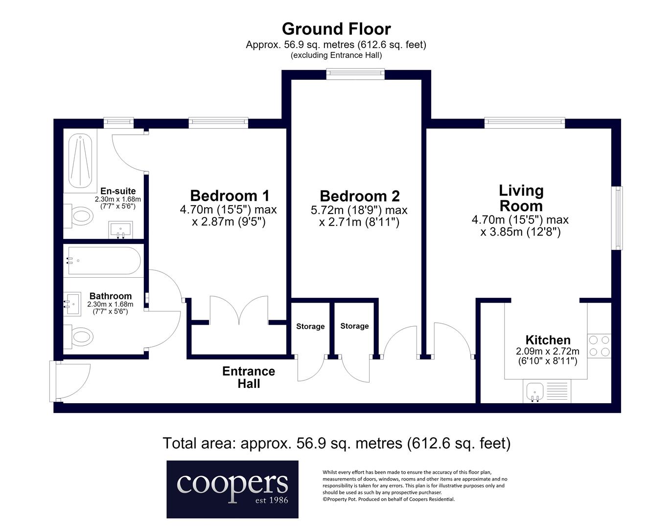 Flat 1, Ridge House, Ridge House, Springwell Lane floorplan