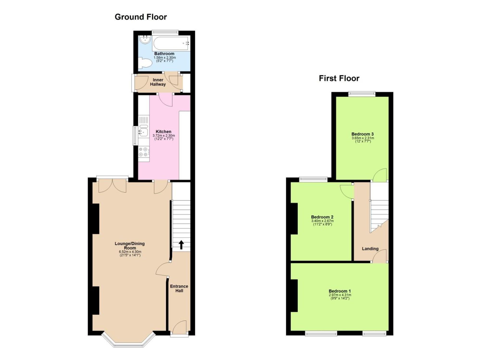 223 Moorland Road, Cardiff floorplan