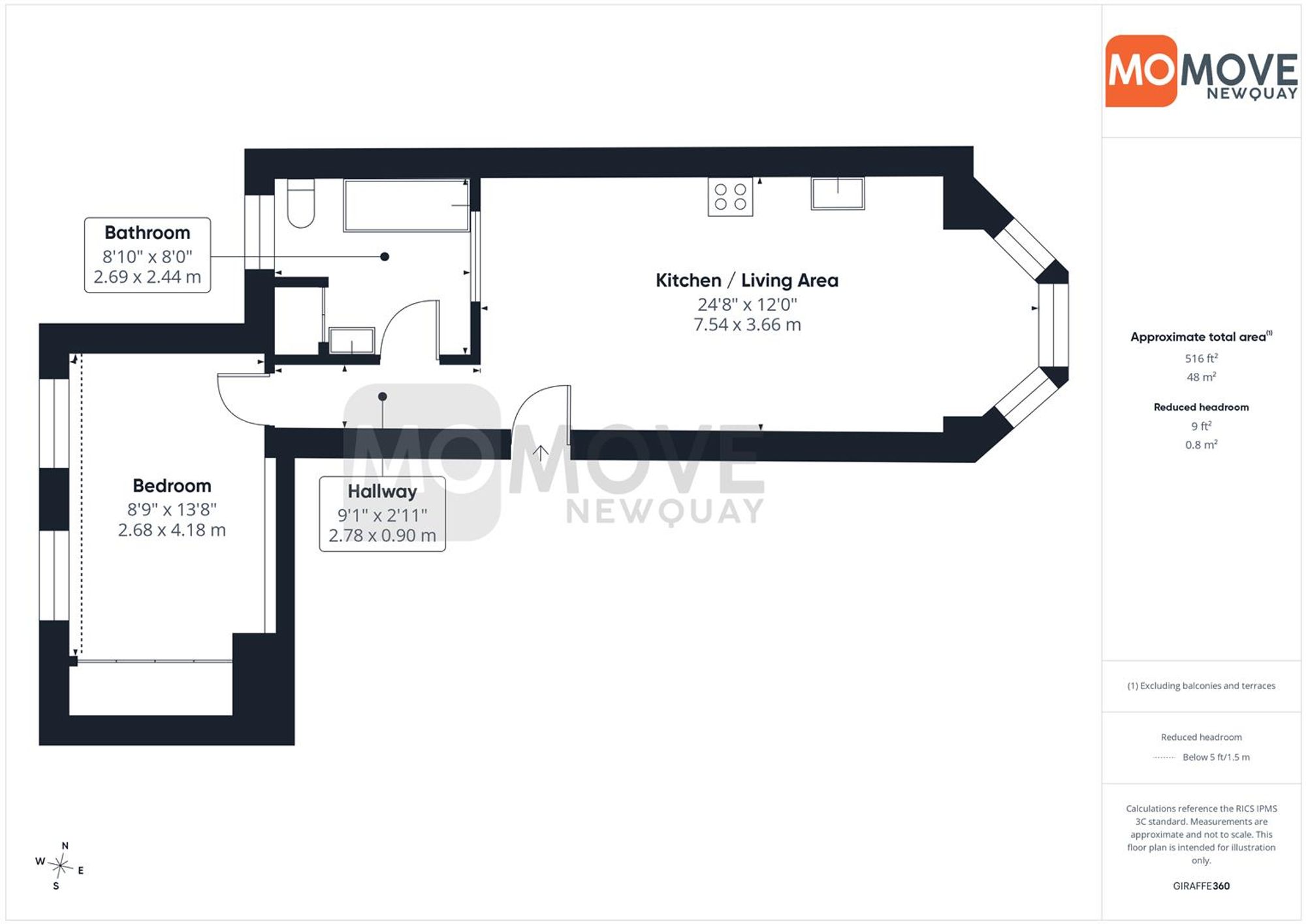 Flat 6, Fistral Sands Apts, Newquay floorplan