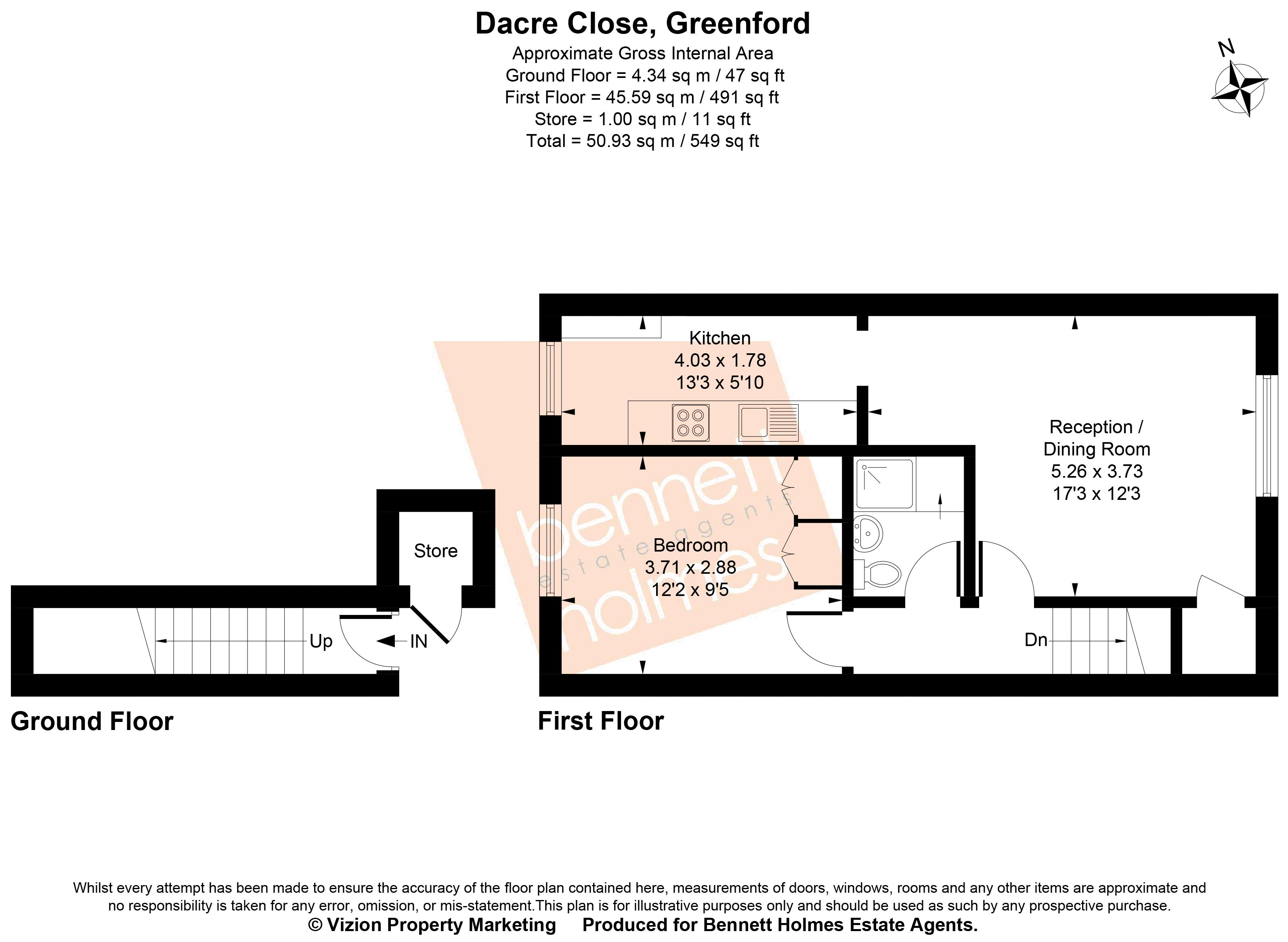 3, Dacre Close, Greenford floorplan