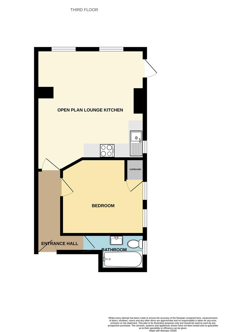 Flat 3 Claydon Court, 109, Marine Parade, Worthing floorplan