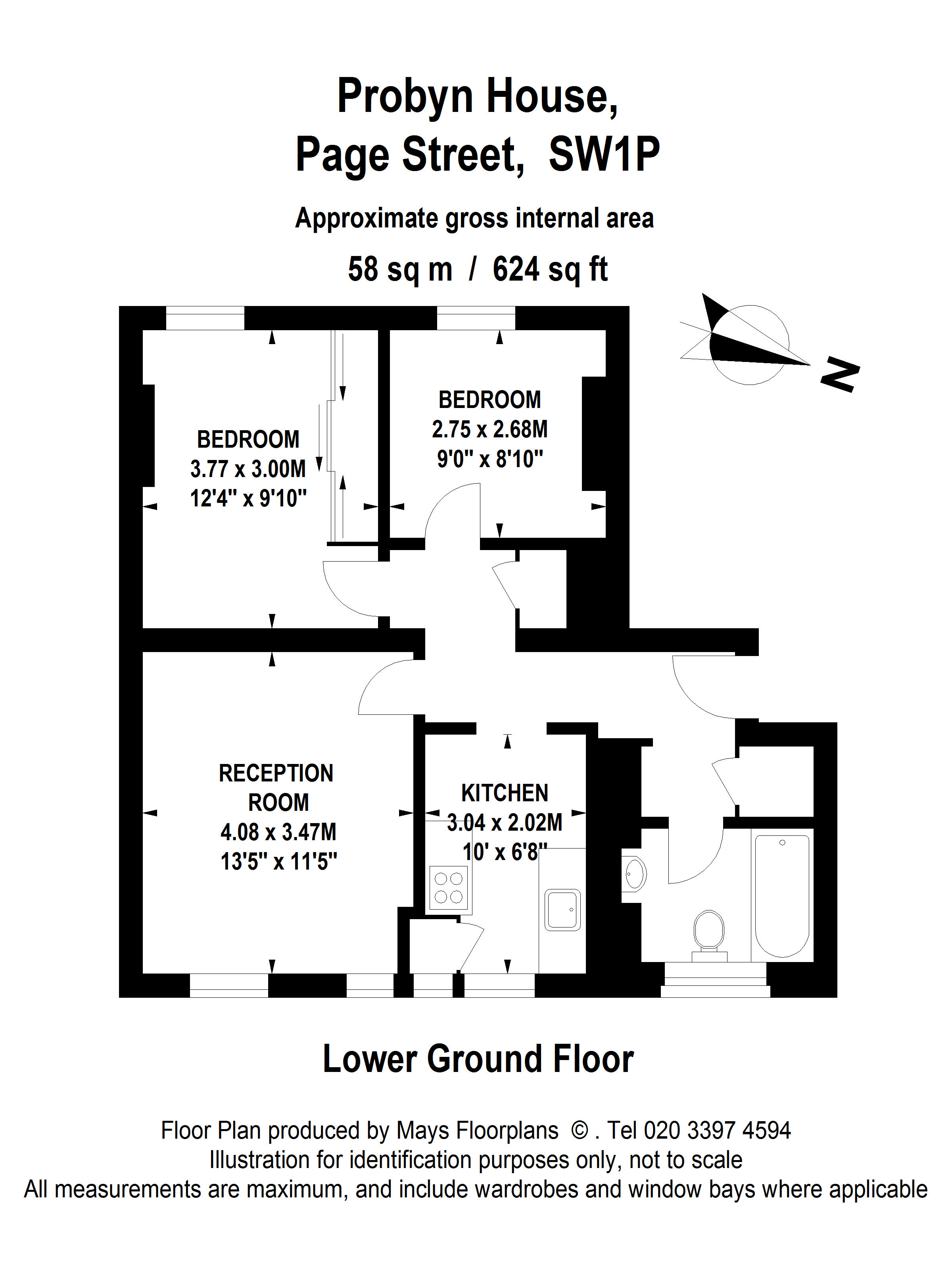 2 Bedrooms Flat to rent in Probyn House, Pimlico SW1P