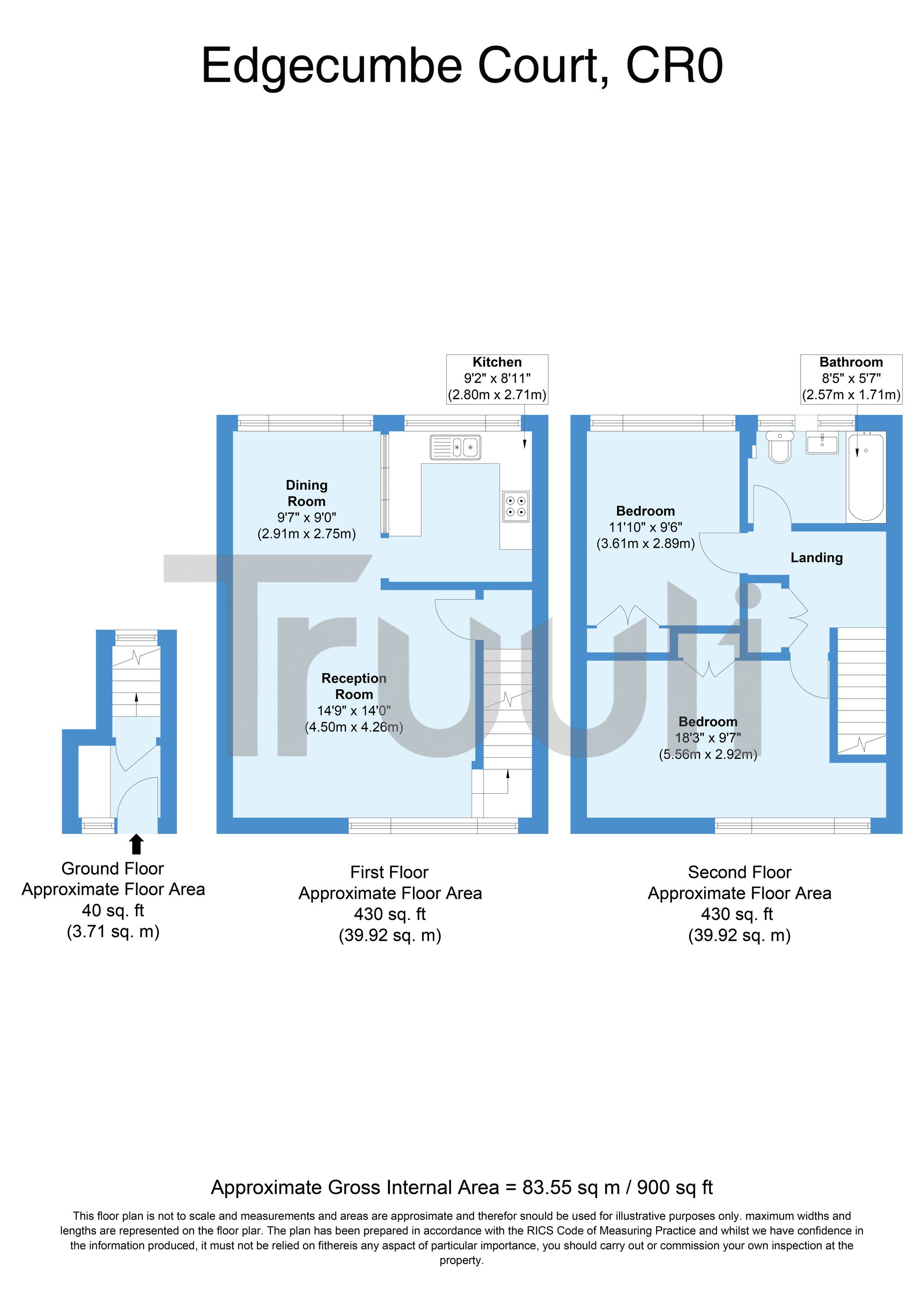 3 Edgecumbe Court Ashburton Road, Croydon floorplan