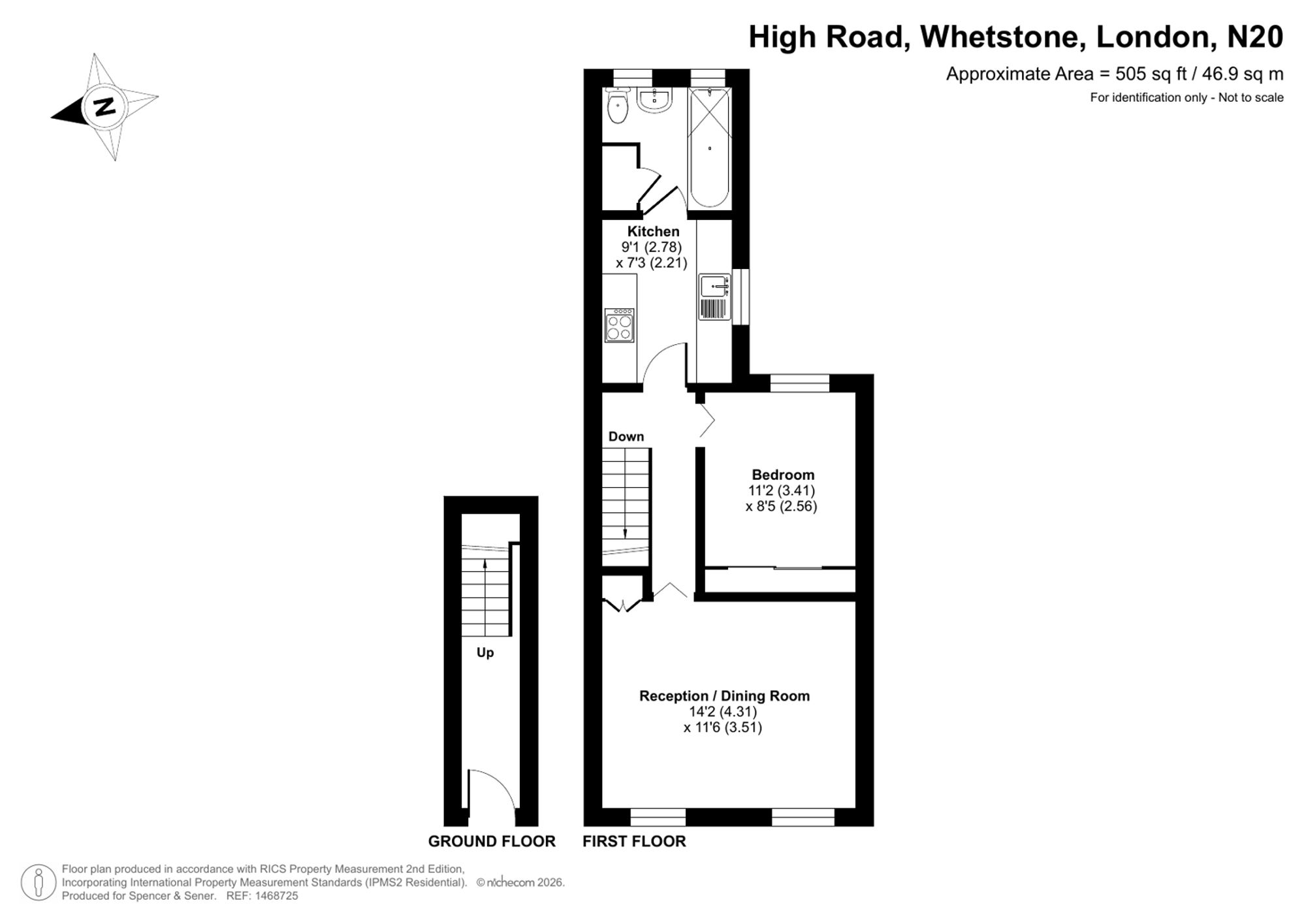 1152b High Road, London floorplan