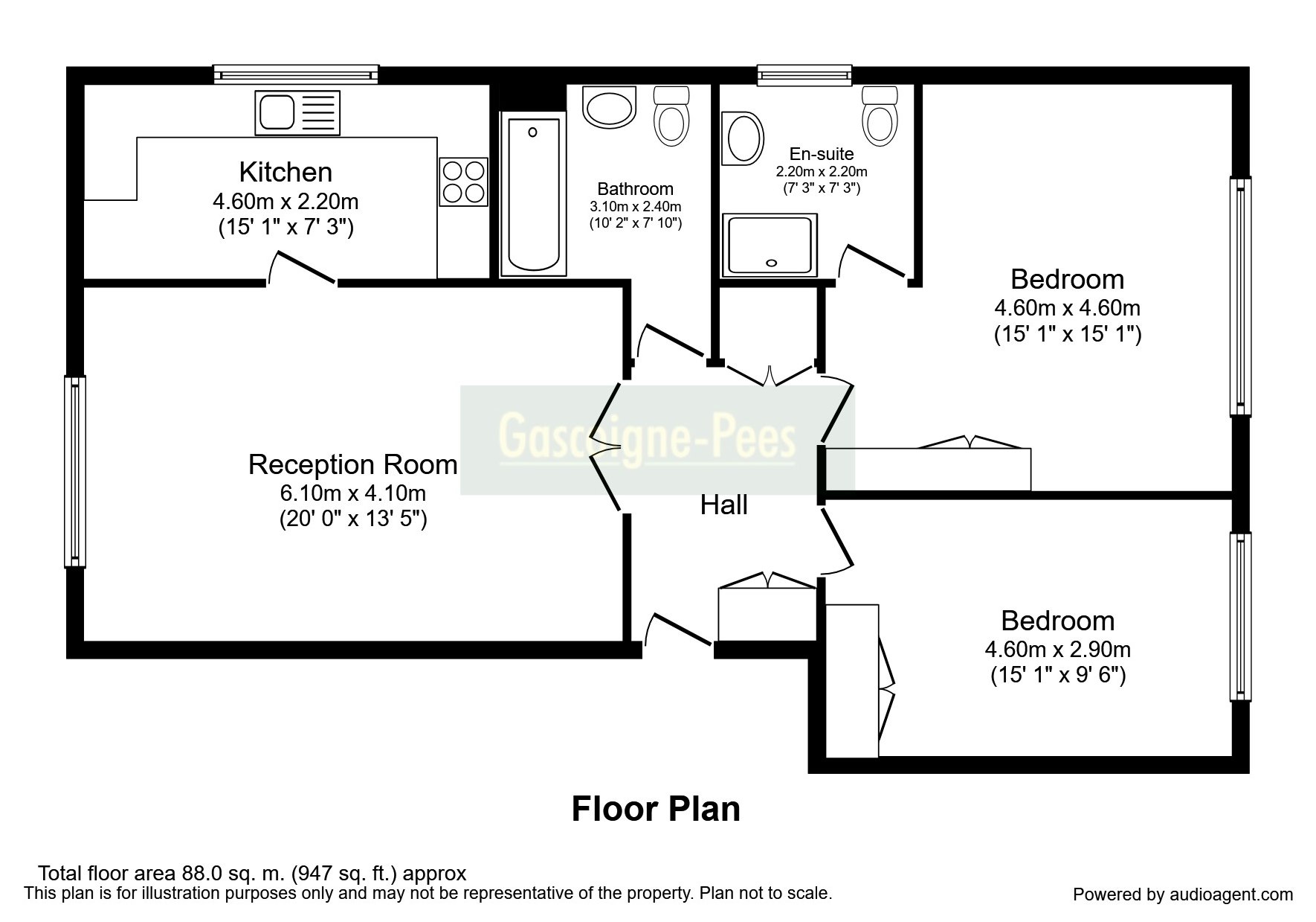 2 Bedrooms Flat to rent in Highdene, Guildford GU1