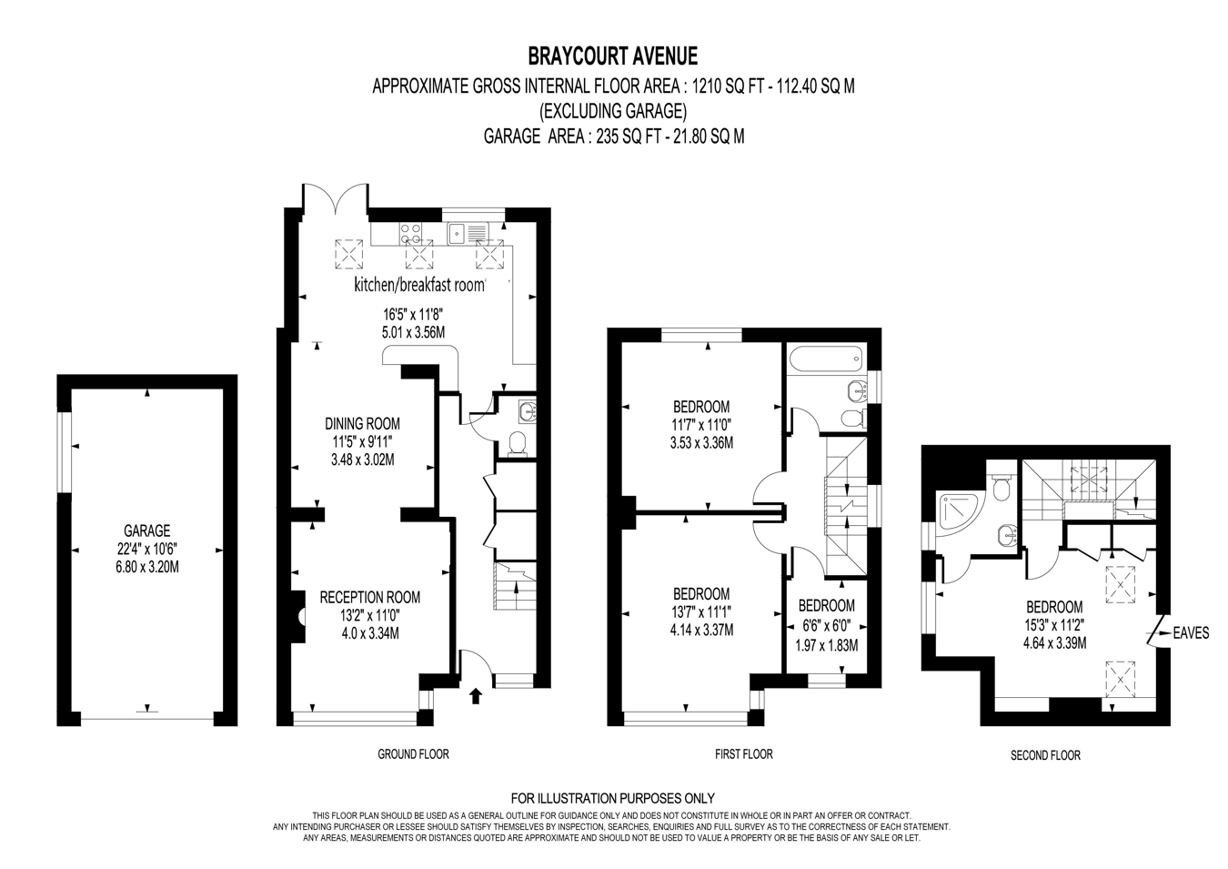 61, Braycourt Avenue, WALTON-ON-THAMES floorplan