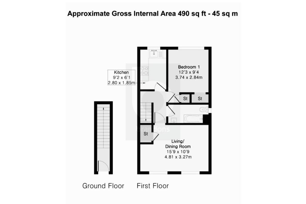44, Overthorpe Close, Woking floorplan