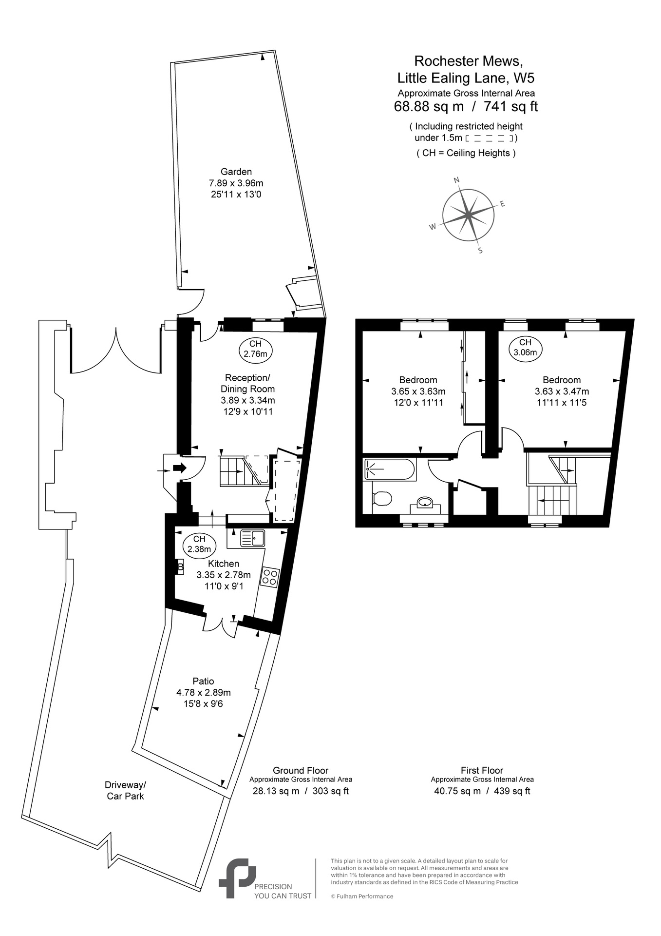 1 Rochester Mews, Little Ealing Lane, London floorplan