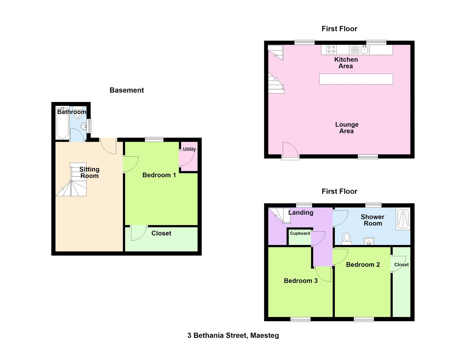 3, Bethania Street, Maesteg floorplan