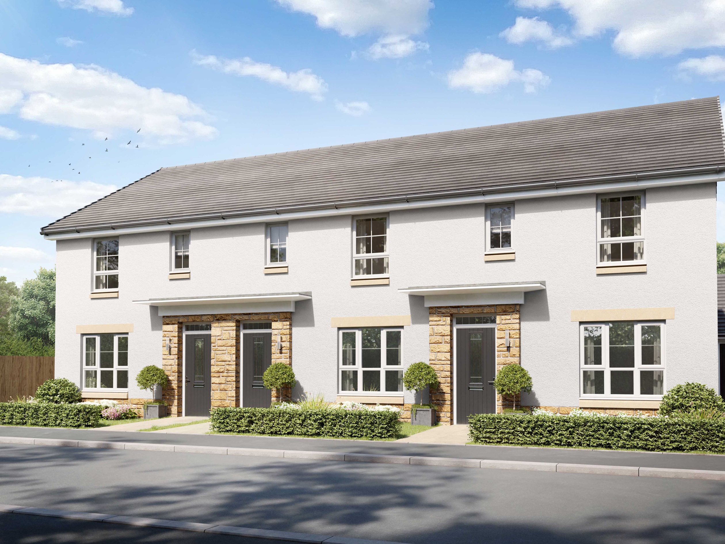 External Image Of 3 Bedroom Terraced Huntly House Type
