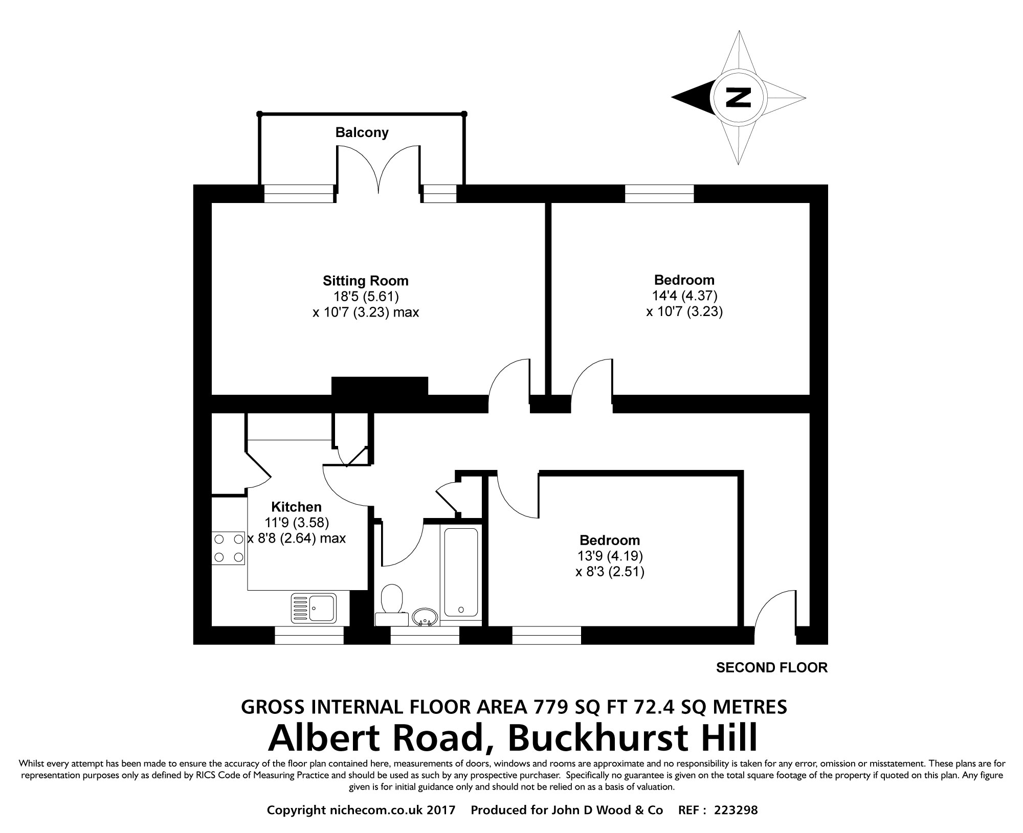 2 Bedrooms Flat to rent in Albert Road, Buckhurst Hill IG9