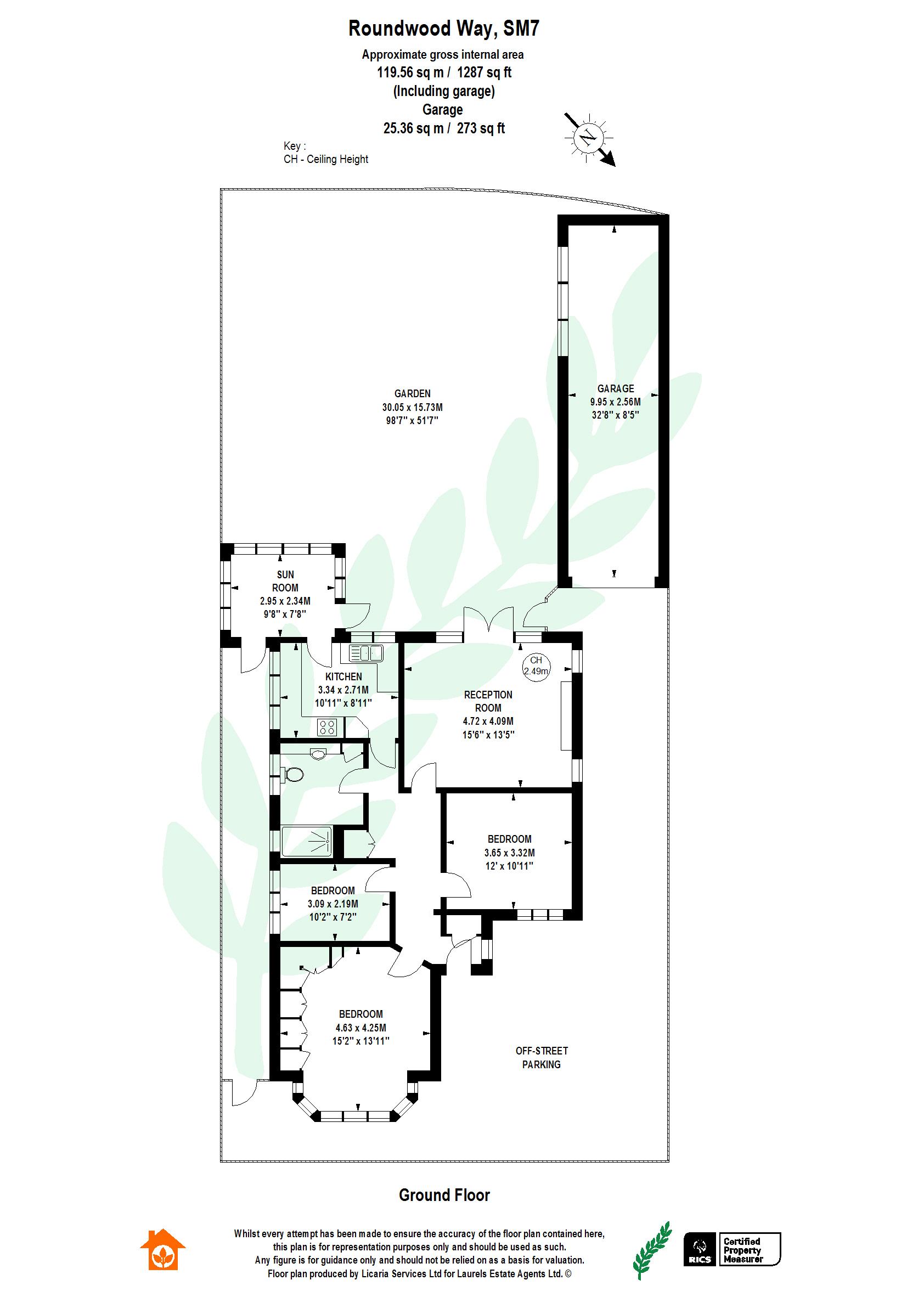 Roundwood Way, Banstead SM7, 3 bedroom detached bungalow for sale