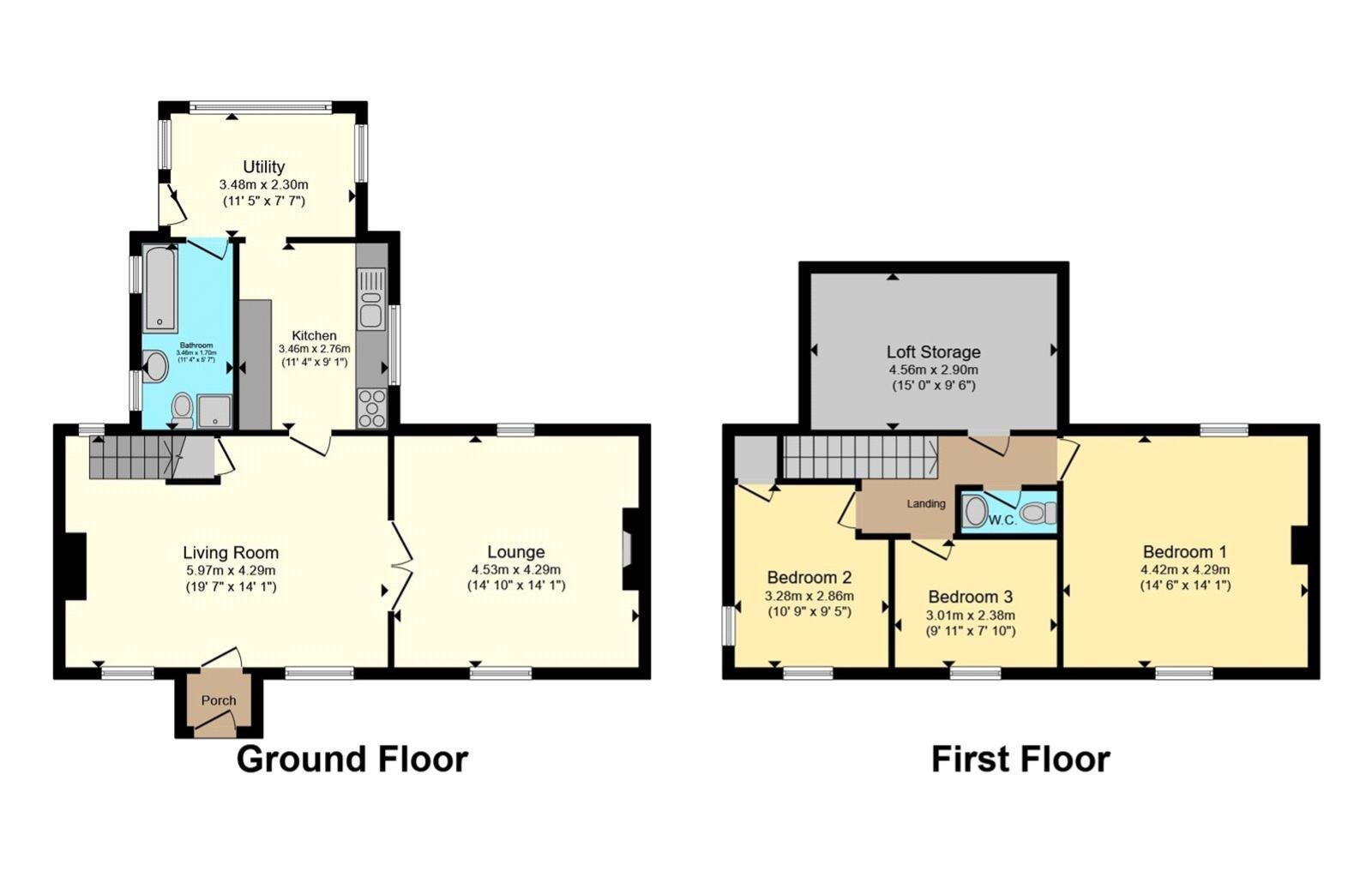 Chynoweth Tredinnick, Newmill floorplan