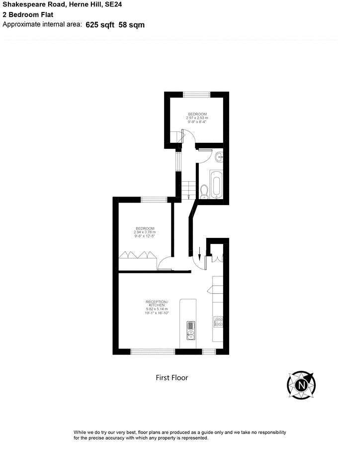 49d, Shakespeare Road, London floorplan