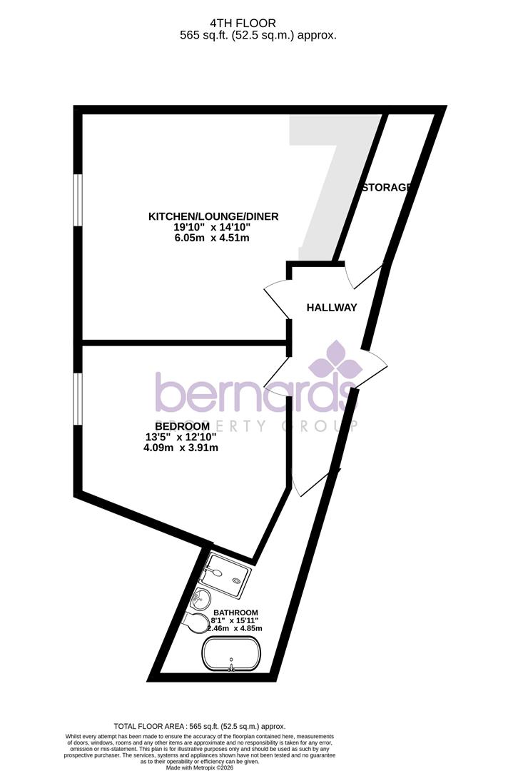 79, Handleys Corner, Palmerston Road, Southsea floorplan