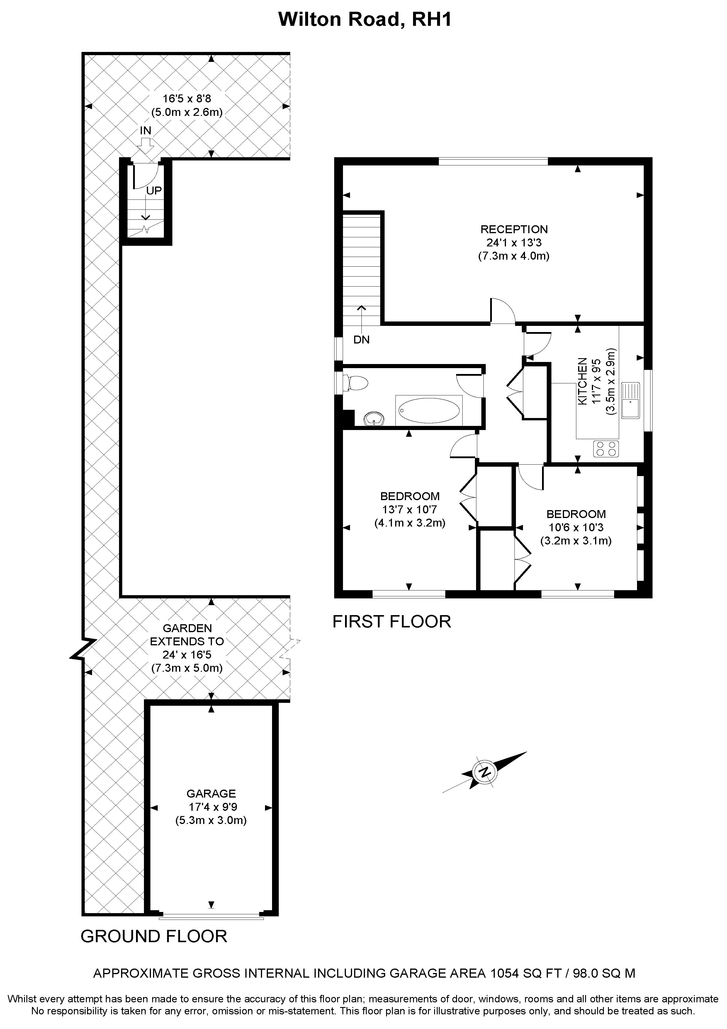 2 Bedrooms Flat for sale in Wilton Road, Redhill RH1