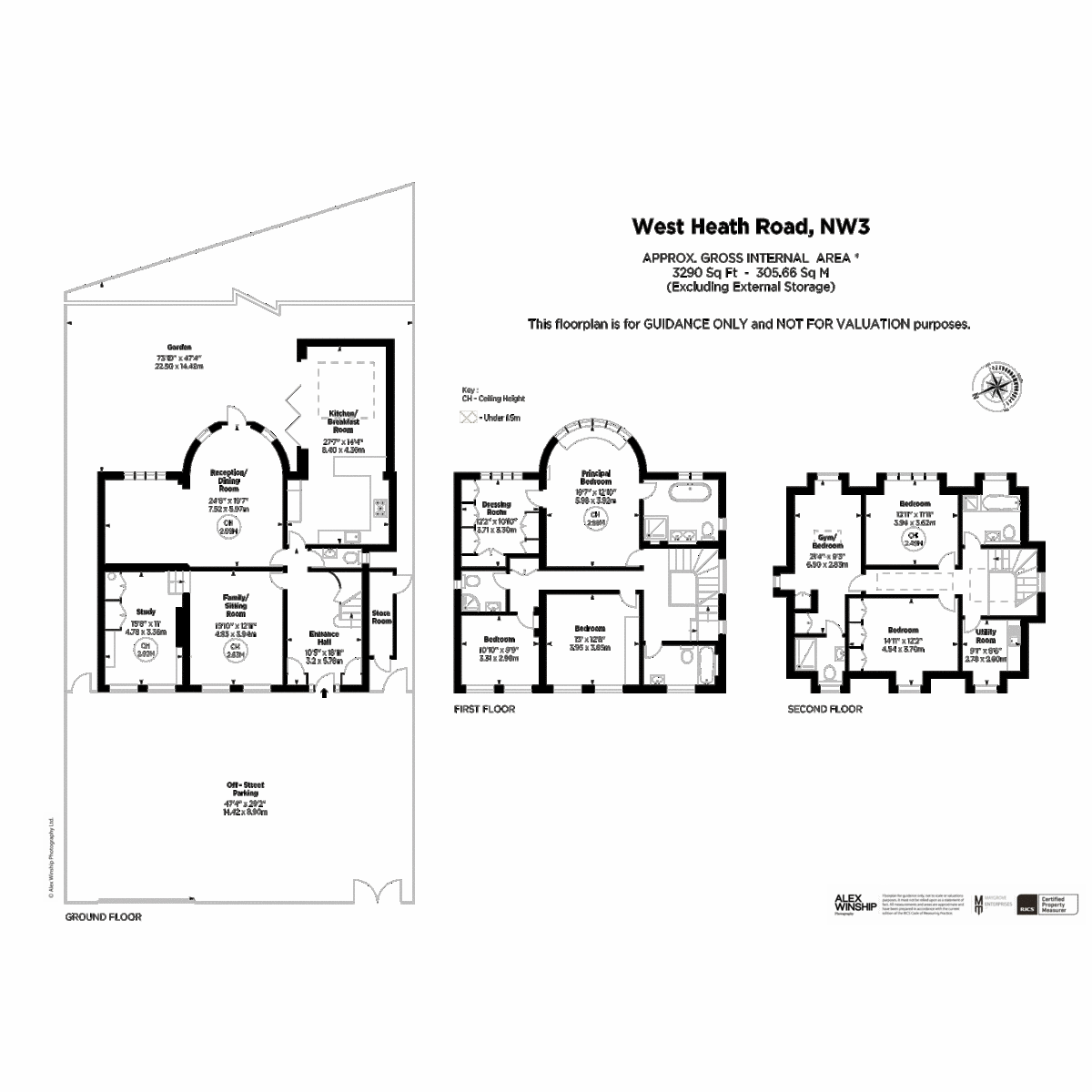 93, West Heath Road, London floorplan