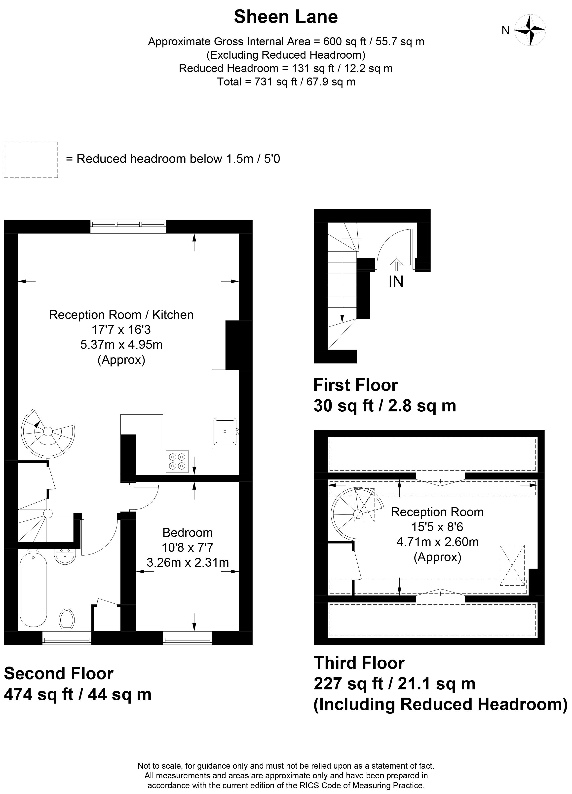 1 Bedrooms Flat to rent in Sheen Lane, London SW14