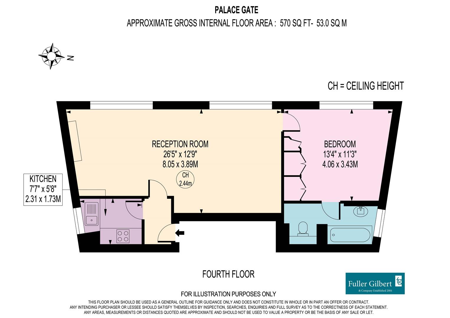 Flat 23, 10, Palace Gate, South Kensington floorplan