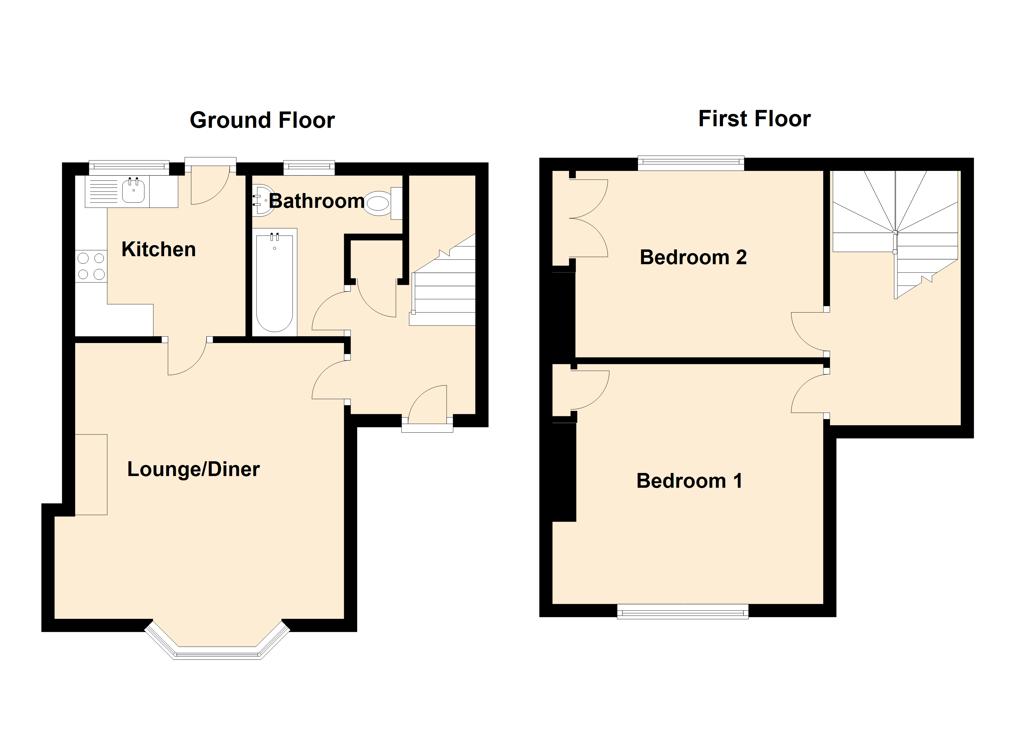 2 Bedrooms Semi-detached house for sale in Hyslop Street, Whinhall, Airdrie, North Lanarkshire ML6