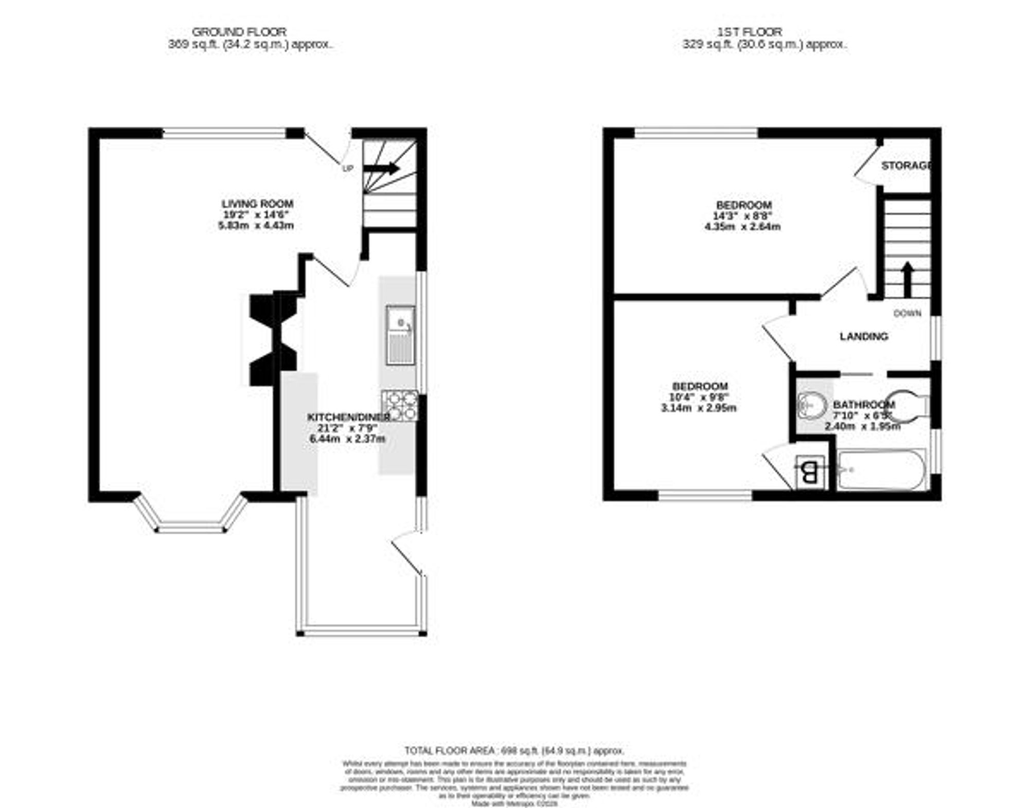 328a Manor Road, Chesterfield floorplan