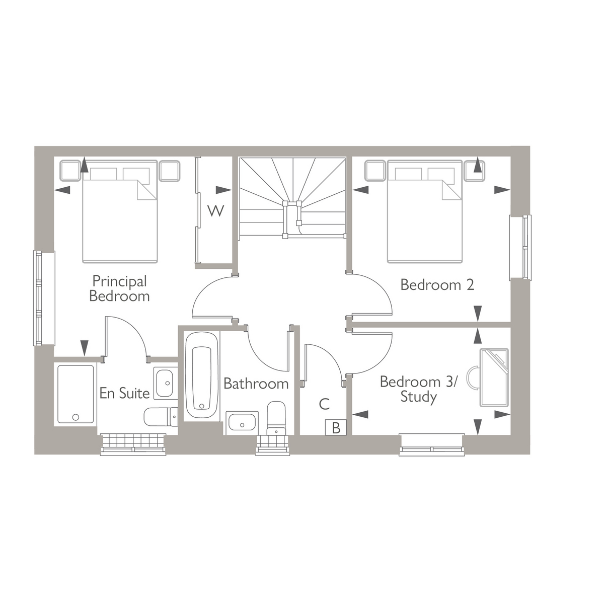 Plot 22, Woodside View, Bishops Green floorplan