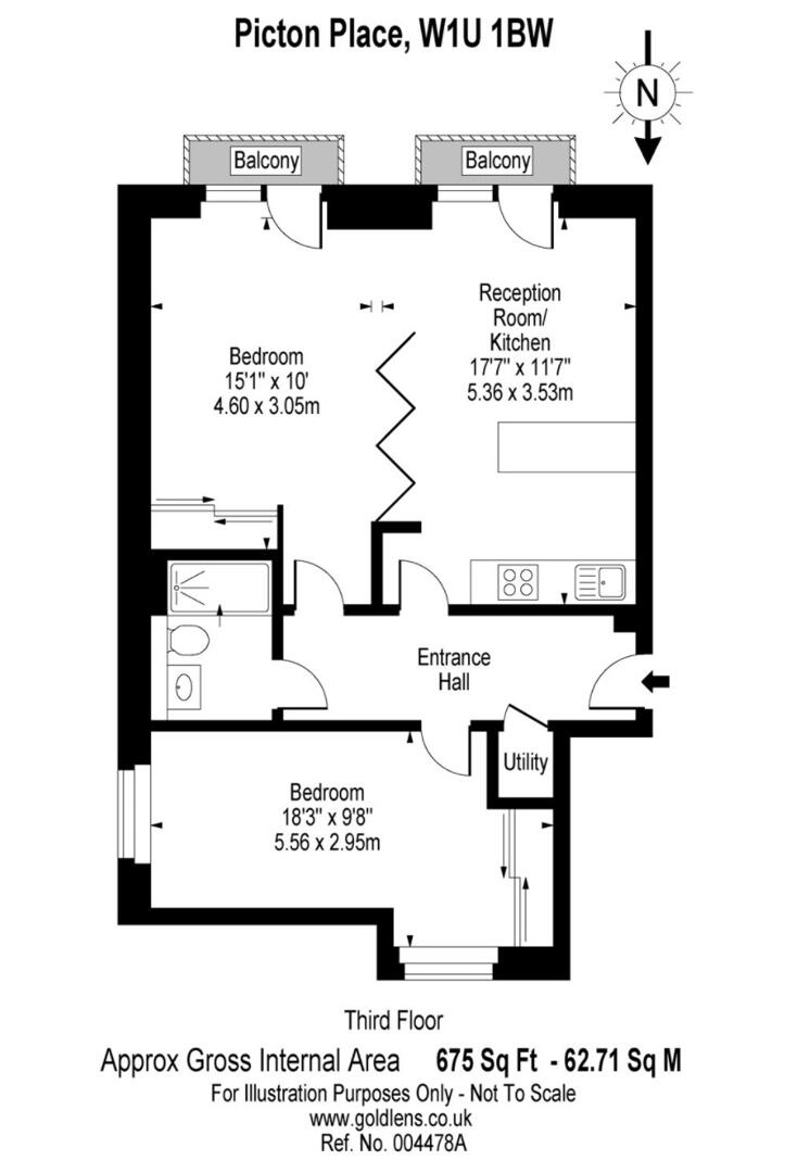 Apartment 8, 11, Picton Place, London floorplan