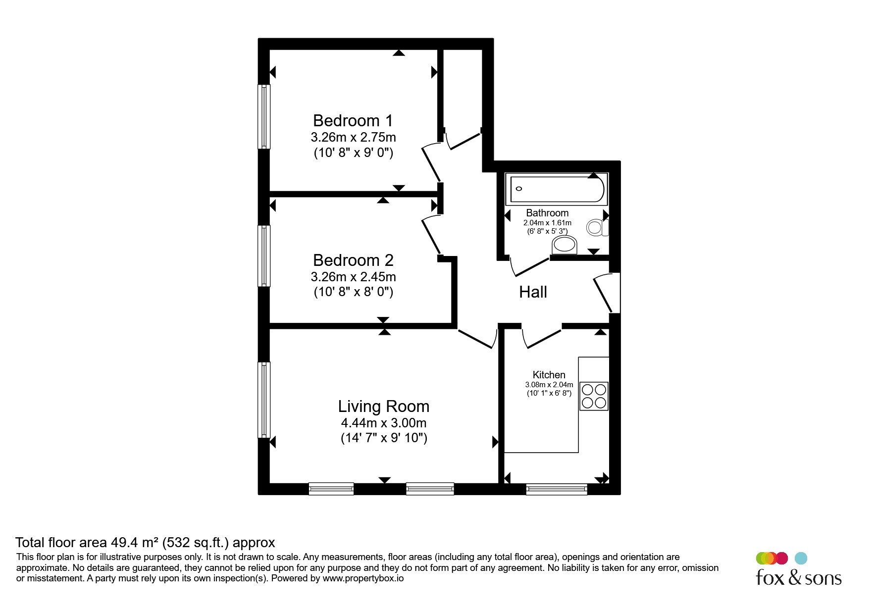 Flat, 1, 20, Weston Road, Weymouth floorplan