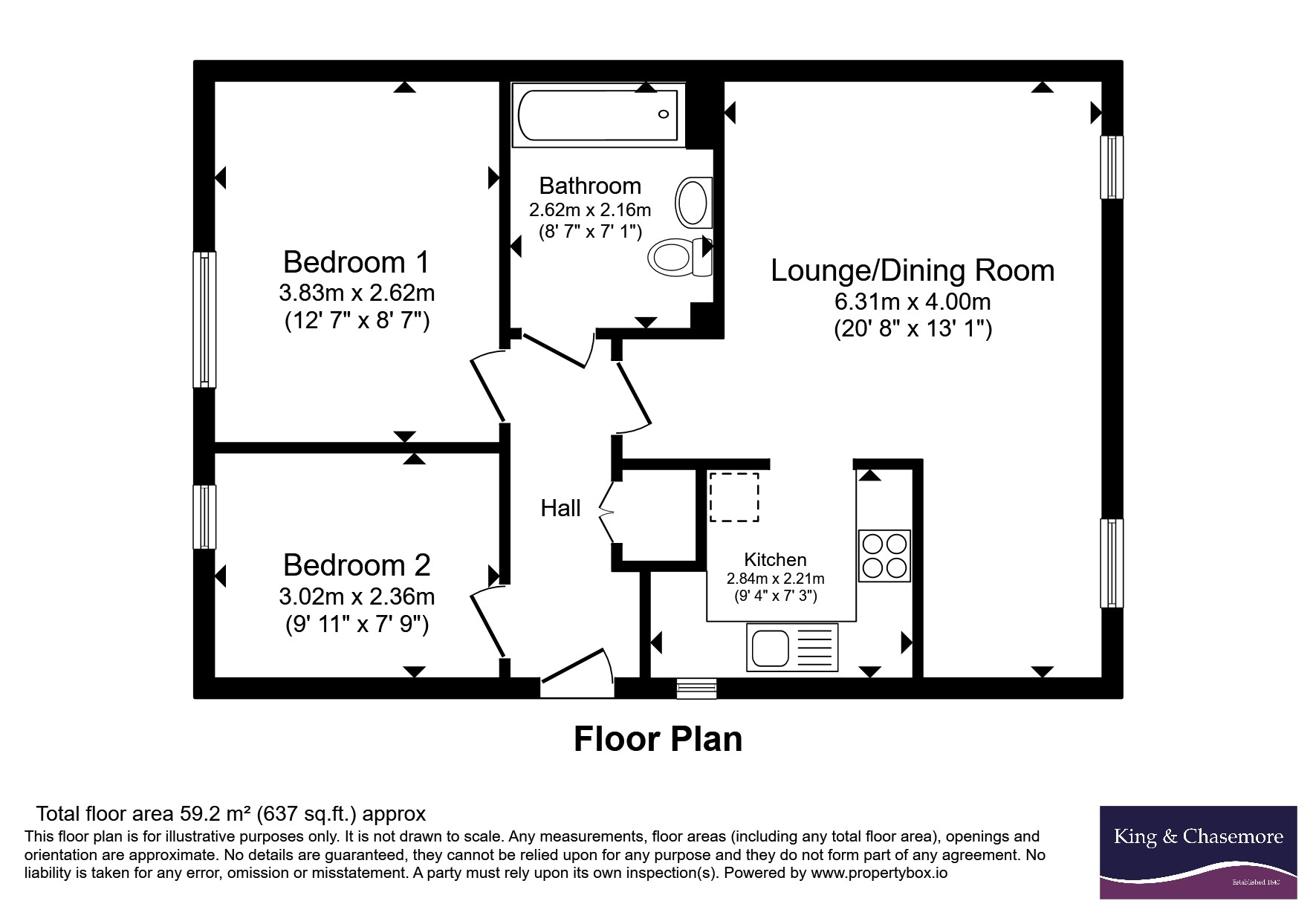 172, Longley Road, West Sussex floorplan