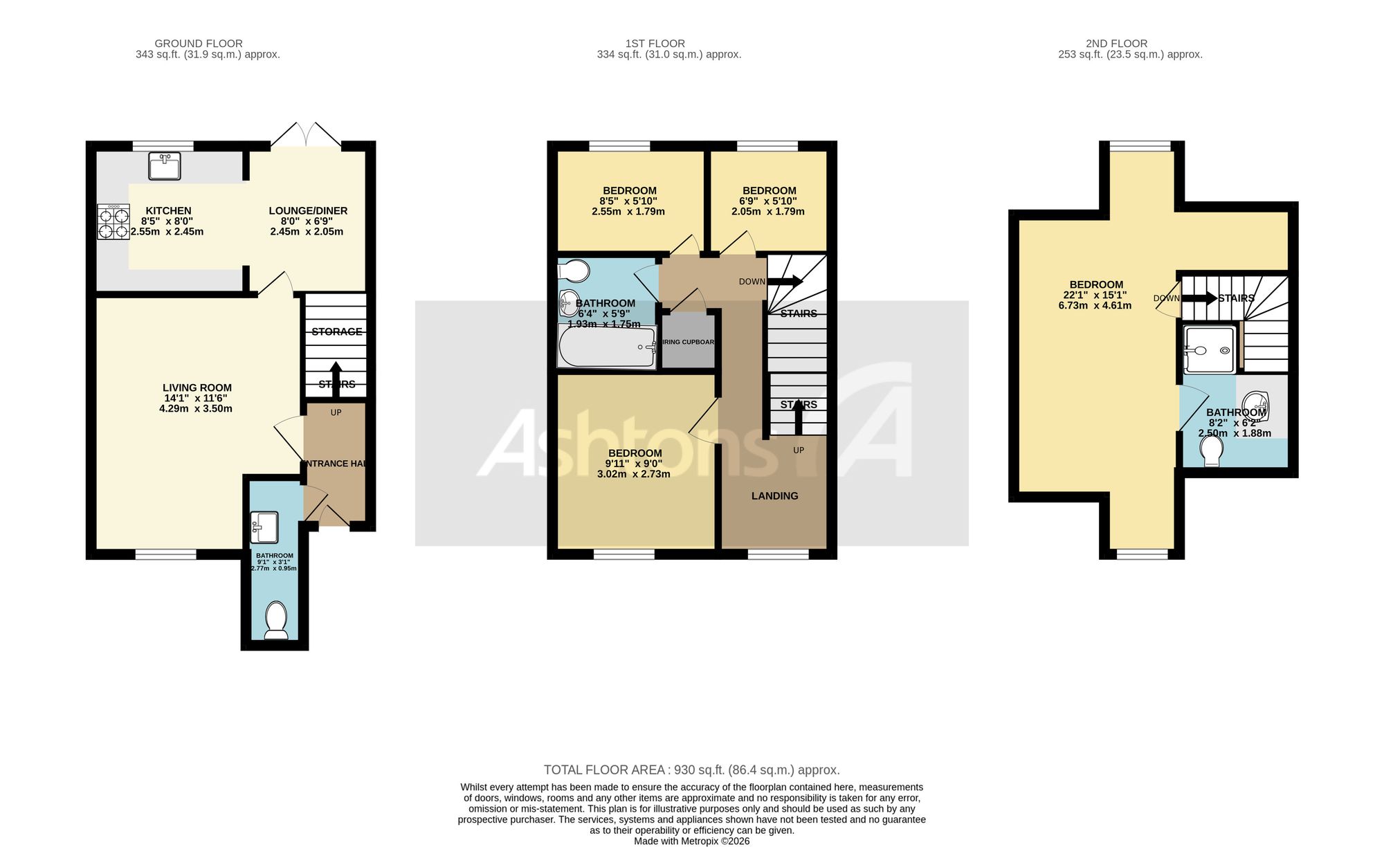 4 Summercroft Close, Warrington floorplan