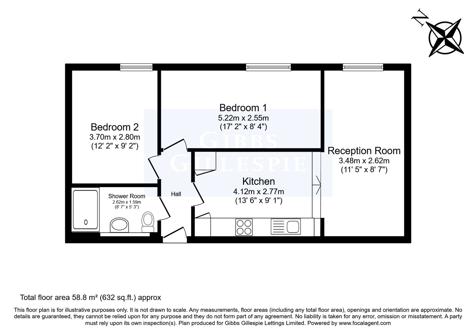 Flat 39 Luna Apartments, 272, Field End Road, Ruislip floorplan