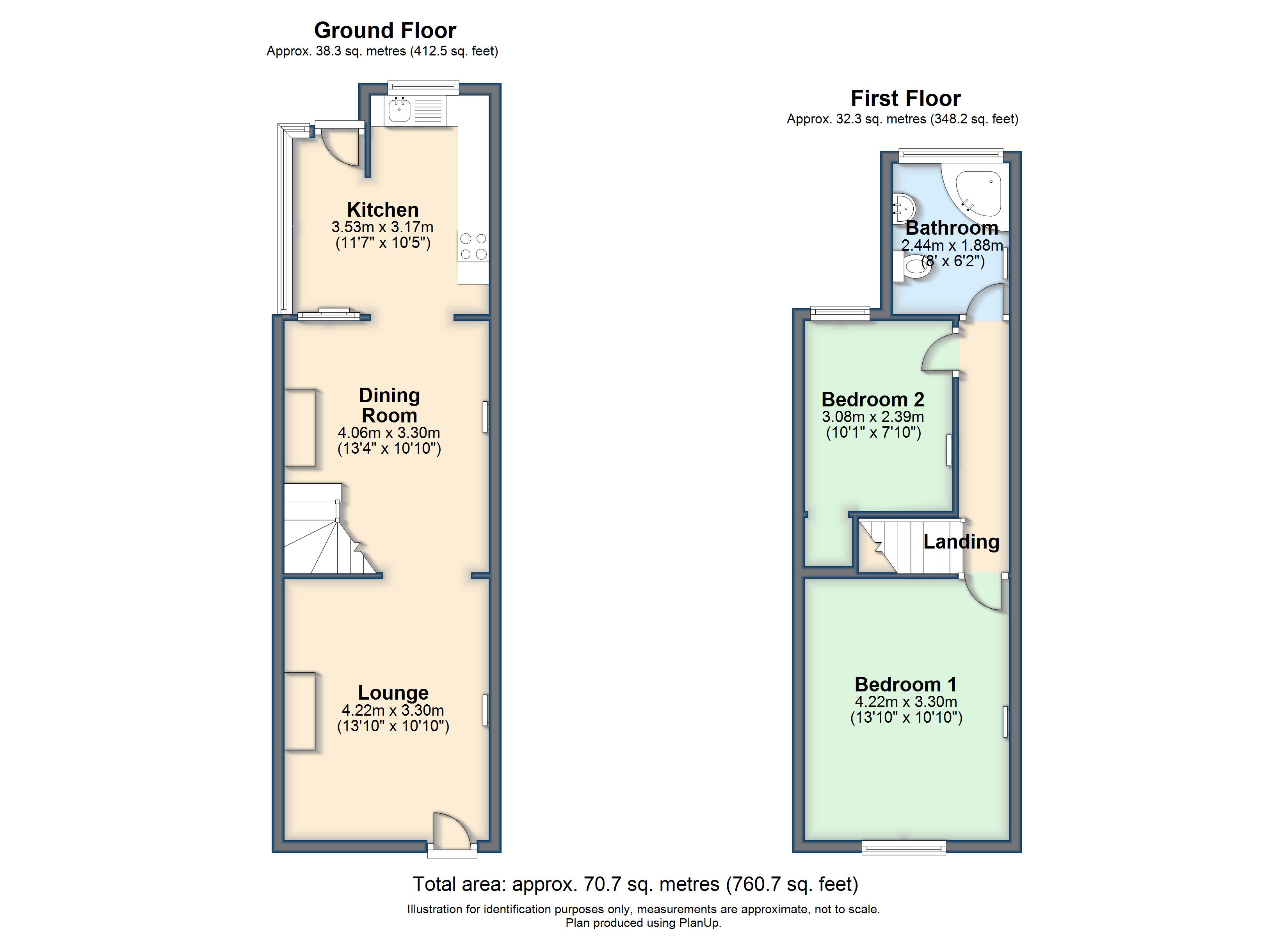 2 Bedrooms Terraced house to rent in Pittar Street, Derby, Derbyshire DE22