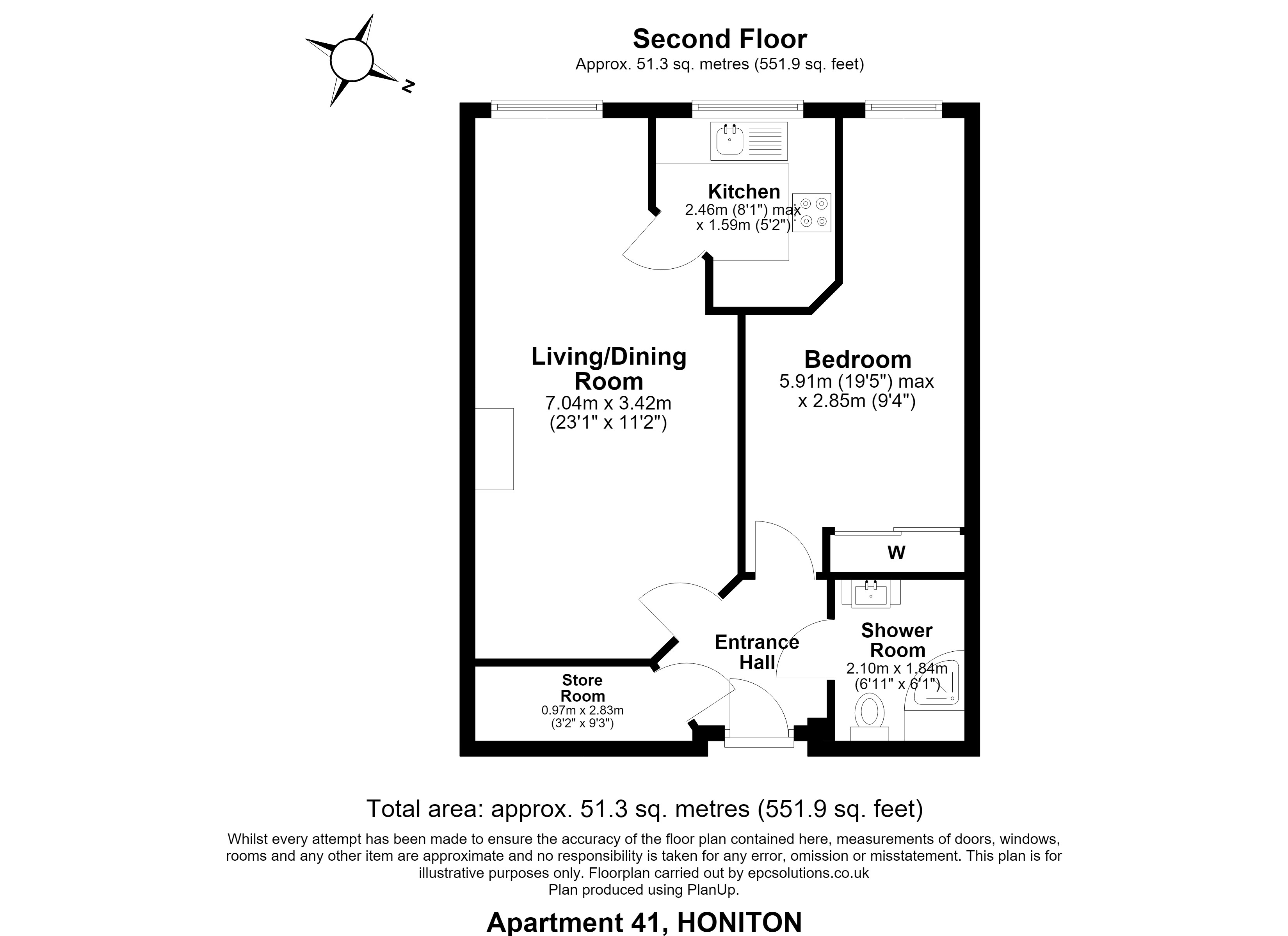 Apartment 41, Holyshute Lodge,, Langford Road, Devon floorplan