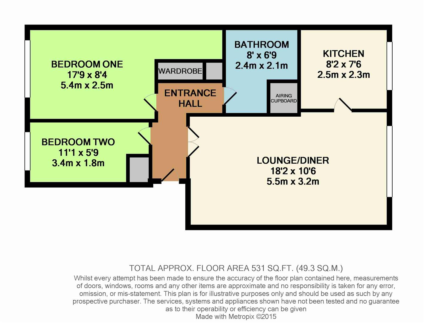 Flat 3, Riverside Court, North Chingford floorplan