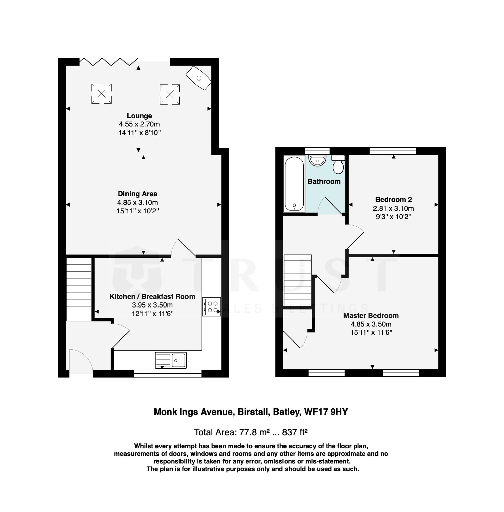 15a Monk Ings Avenue, Batley floorplan