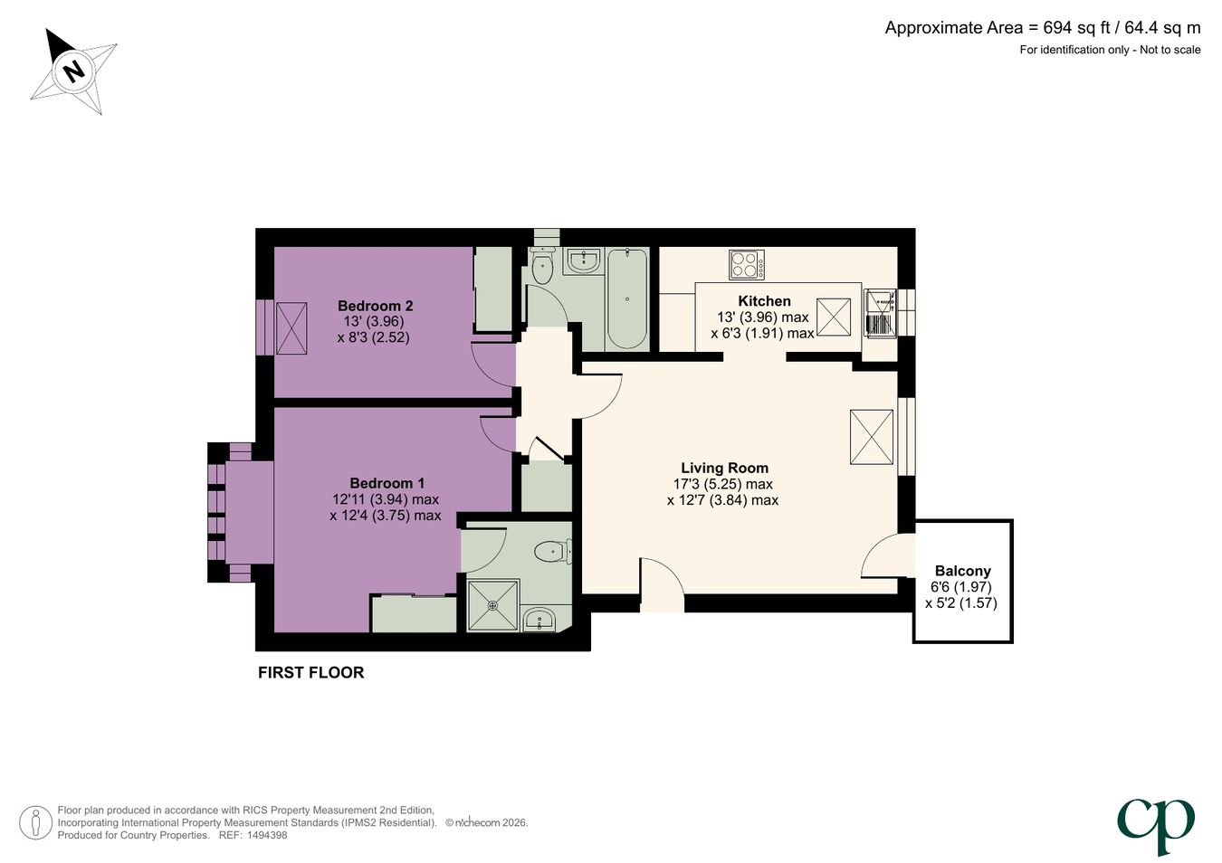 9, Marlborough Place, Toddington floorplan