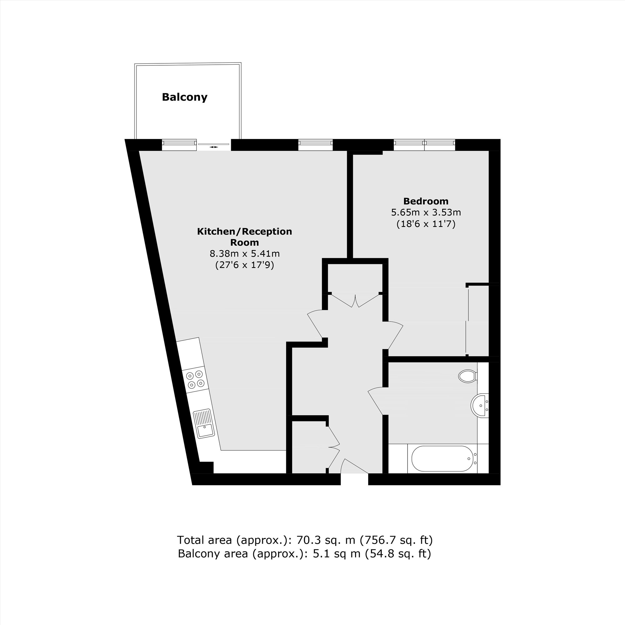 51 Granta Court, Trinity Way, London floorplan
