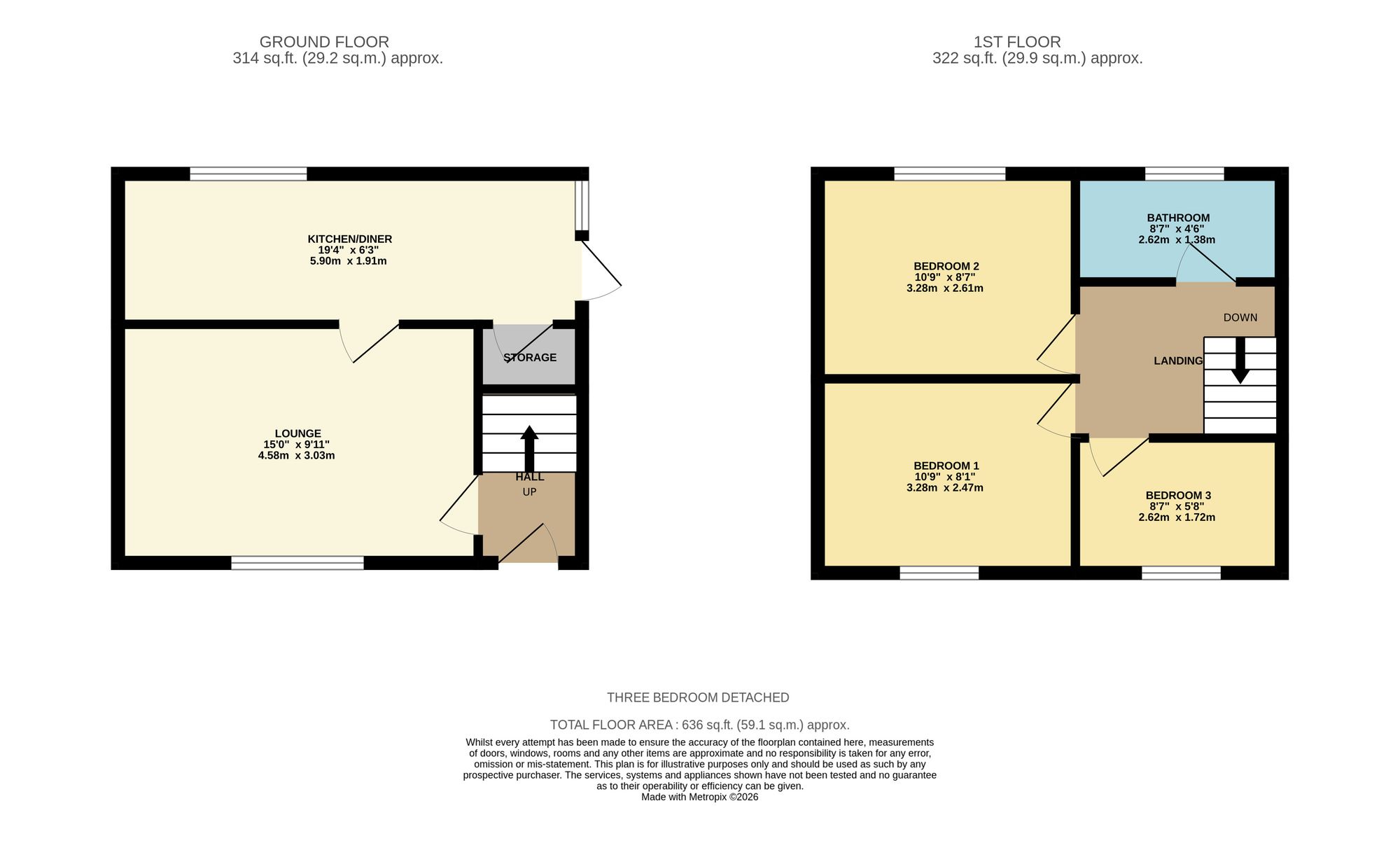 4, Birkland Close, Mansfield floorplan